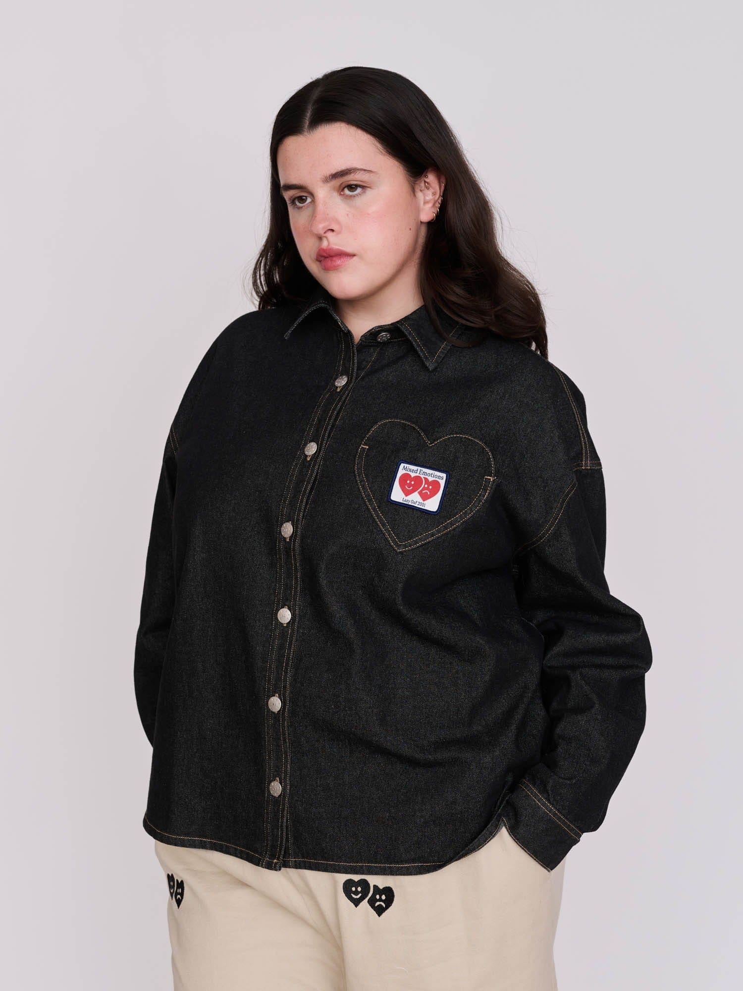 Lazy Oaf Heart Pocket Denim Shirt