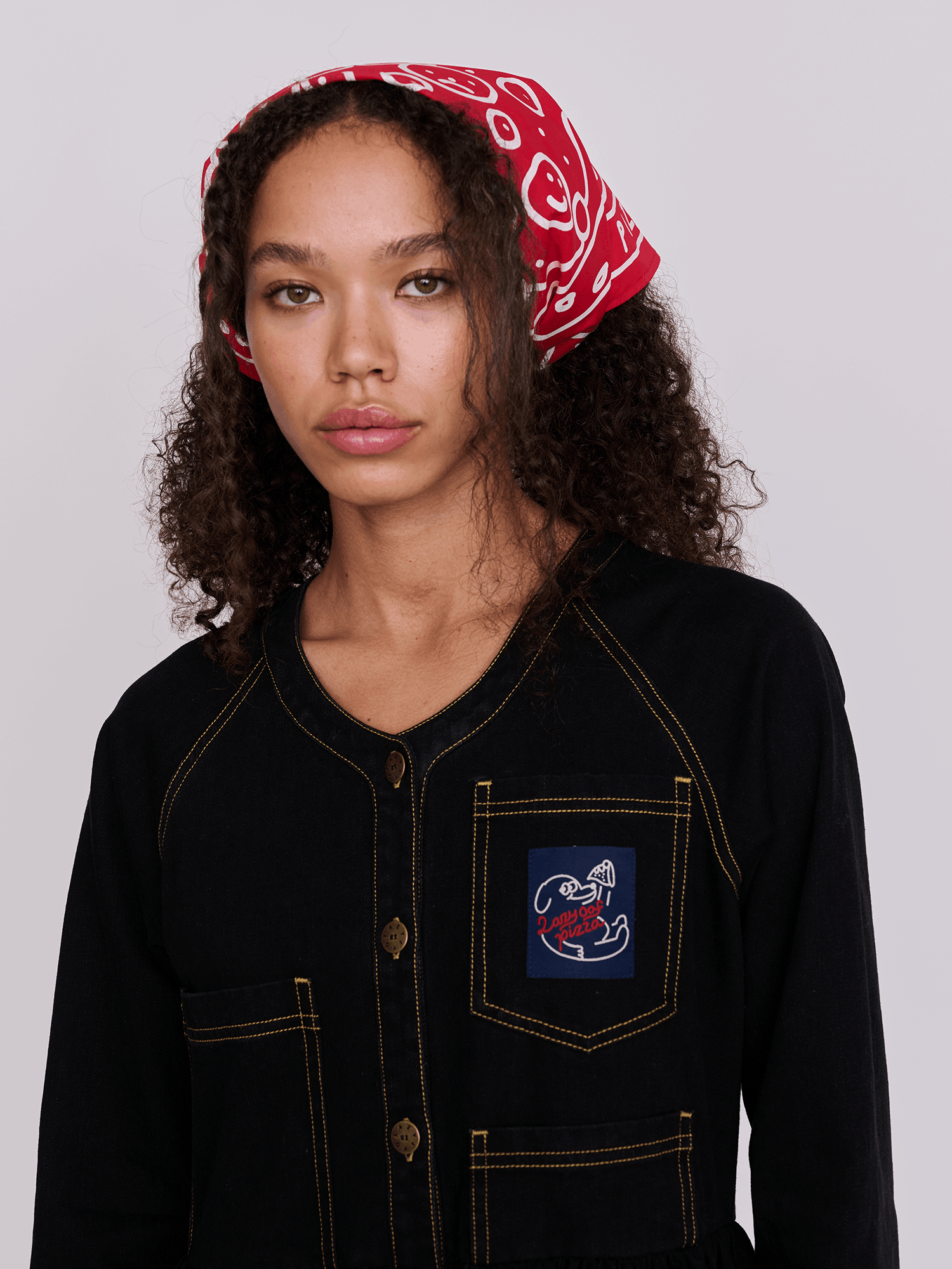 Lazy Oaf Denim Button Through Dress