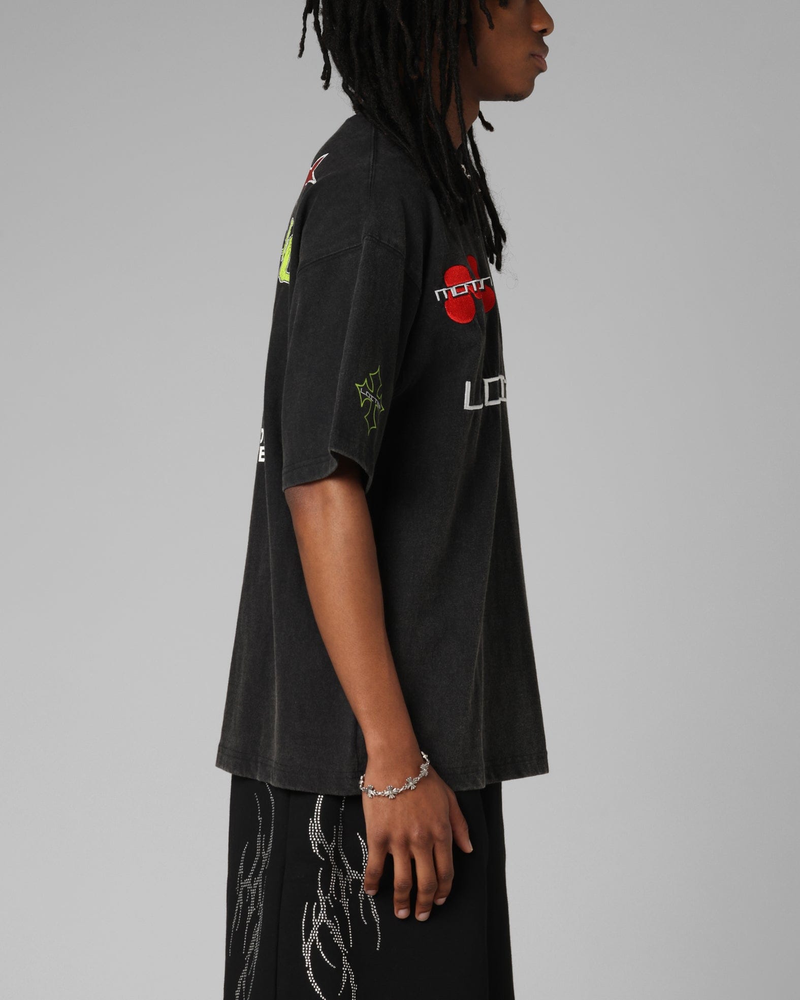 Loiter Racing Premium T - Shirt Charcoal