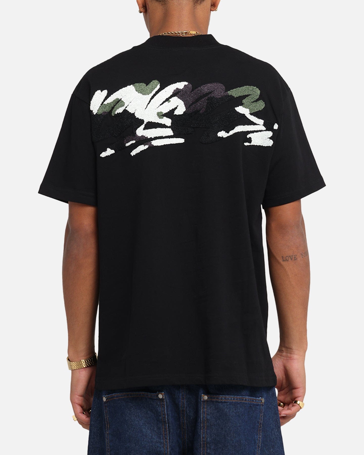 Carre Tag Mockneck T - Shirt Black