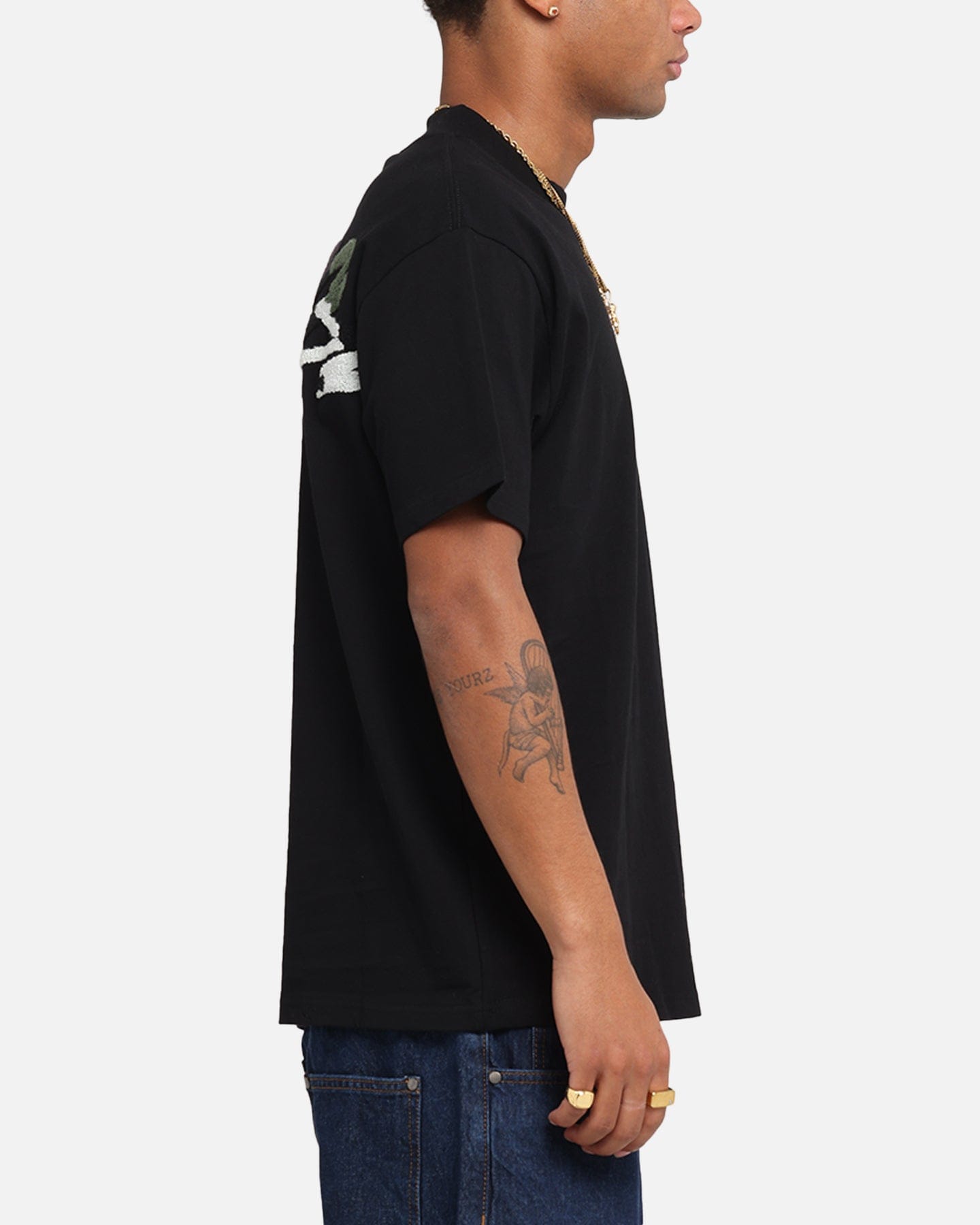 Carre Tag Mockneck T - Shirt Black
