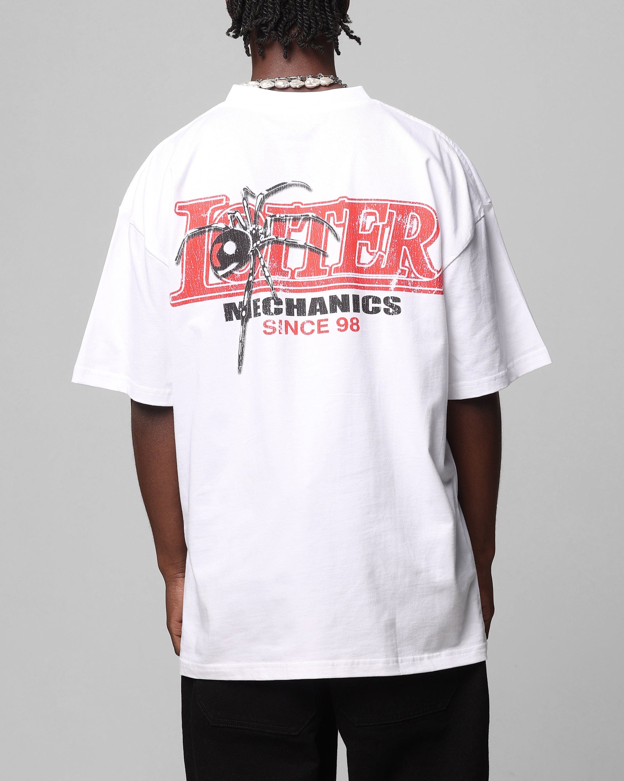 Loiter Mechanic Drop T - Shirt White
