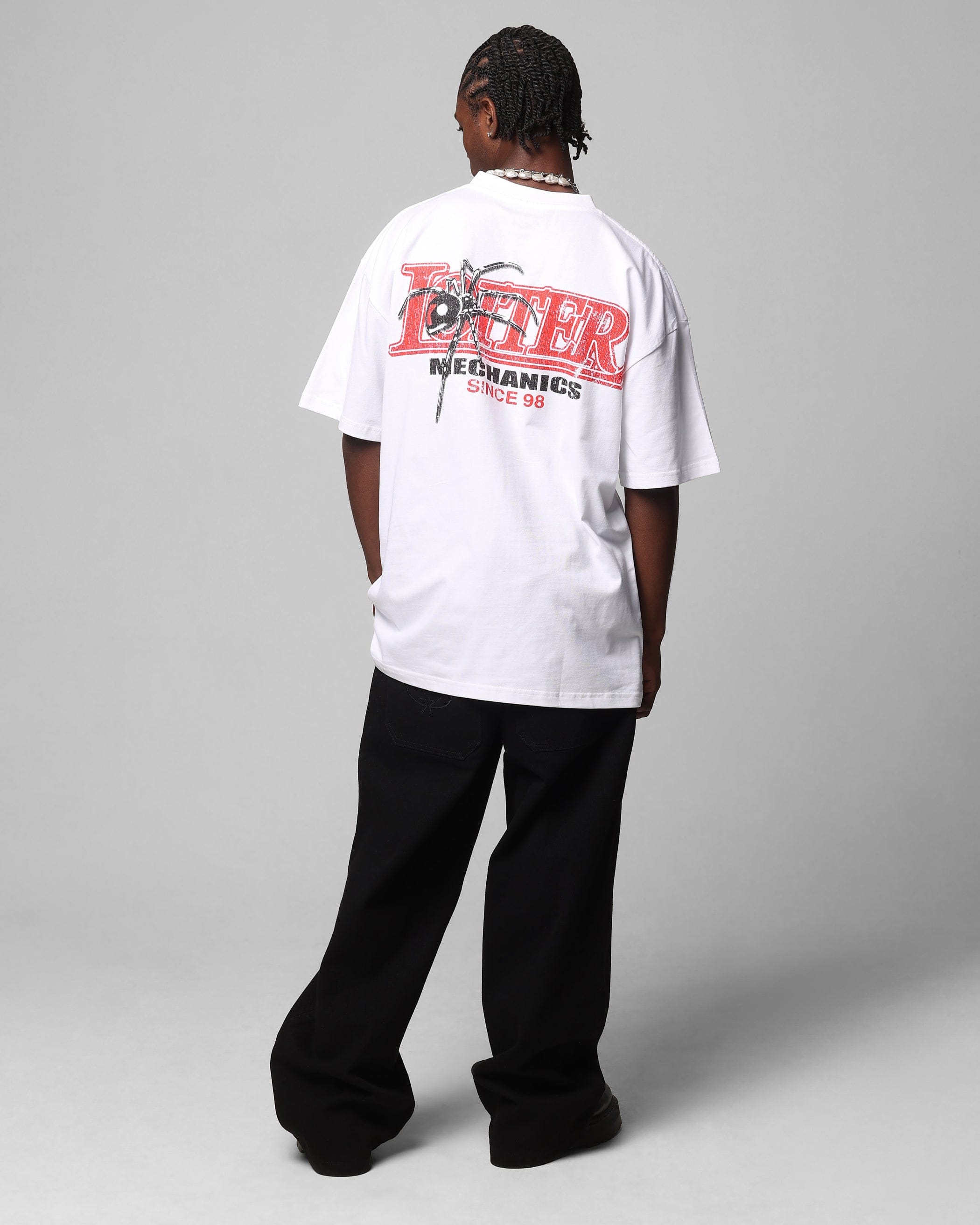 Loiter Mechanic Drop T - Shirt White