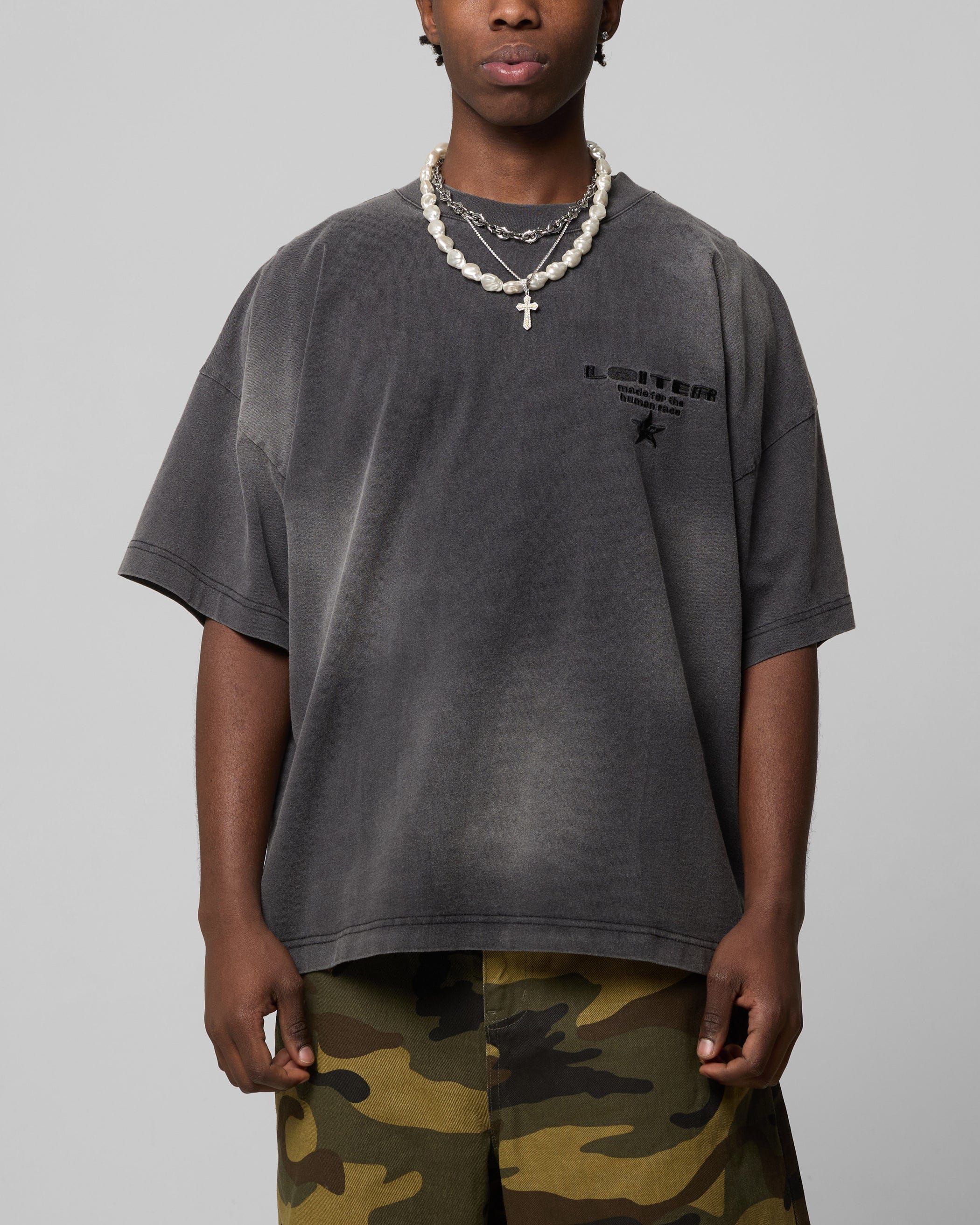 Loiter Celestial T - Shirt Charcoal