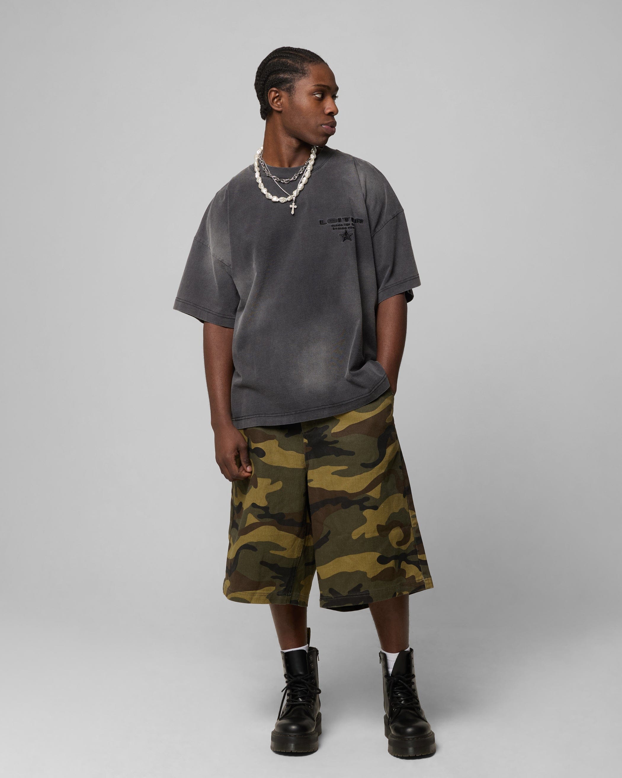 Loiter Celestial T - Shirt Charcoal