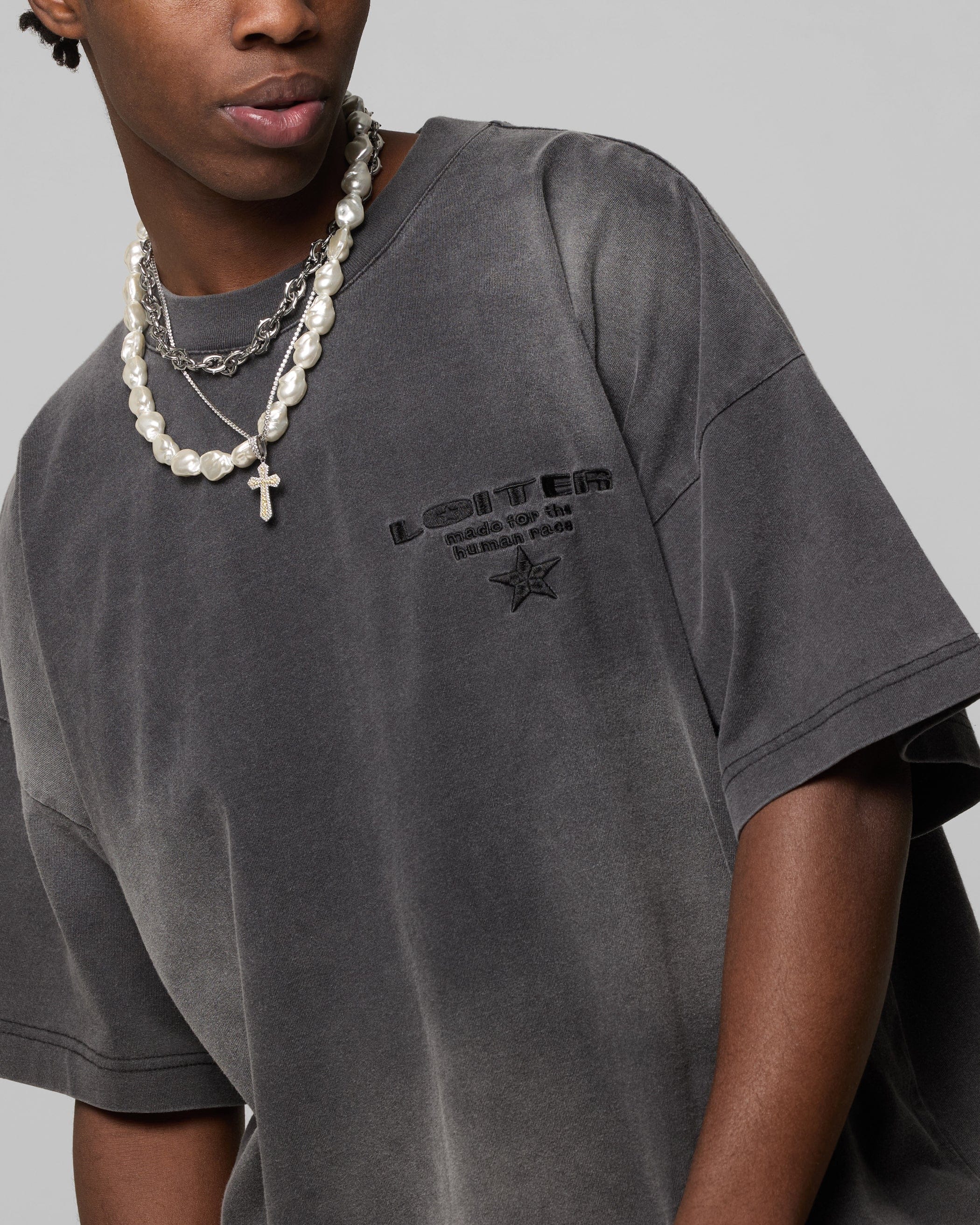Loiter Celestial T - Shirt Charcoal