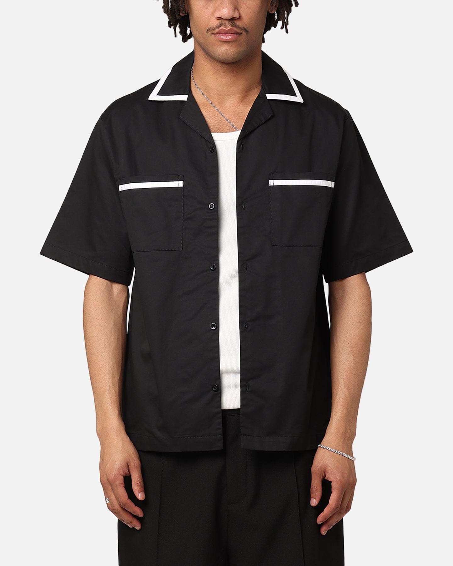 XXIII Accent Bowling Shirt Black/White