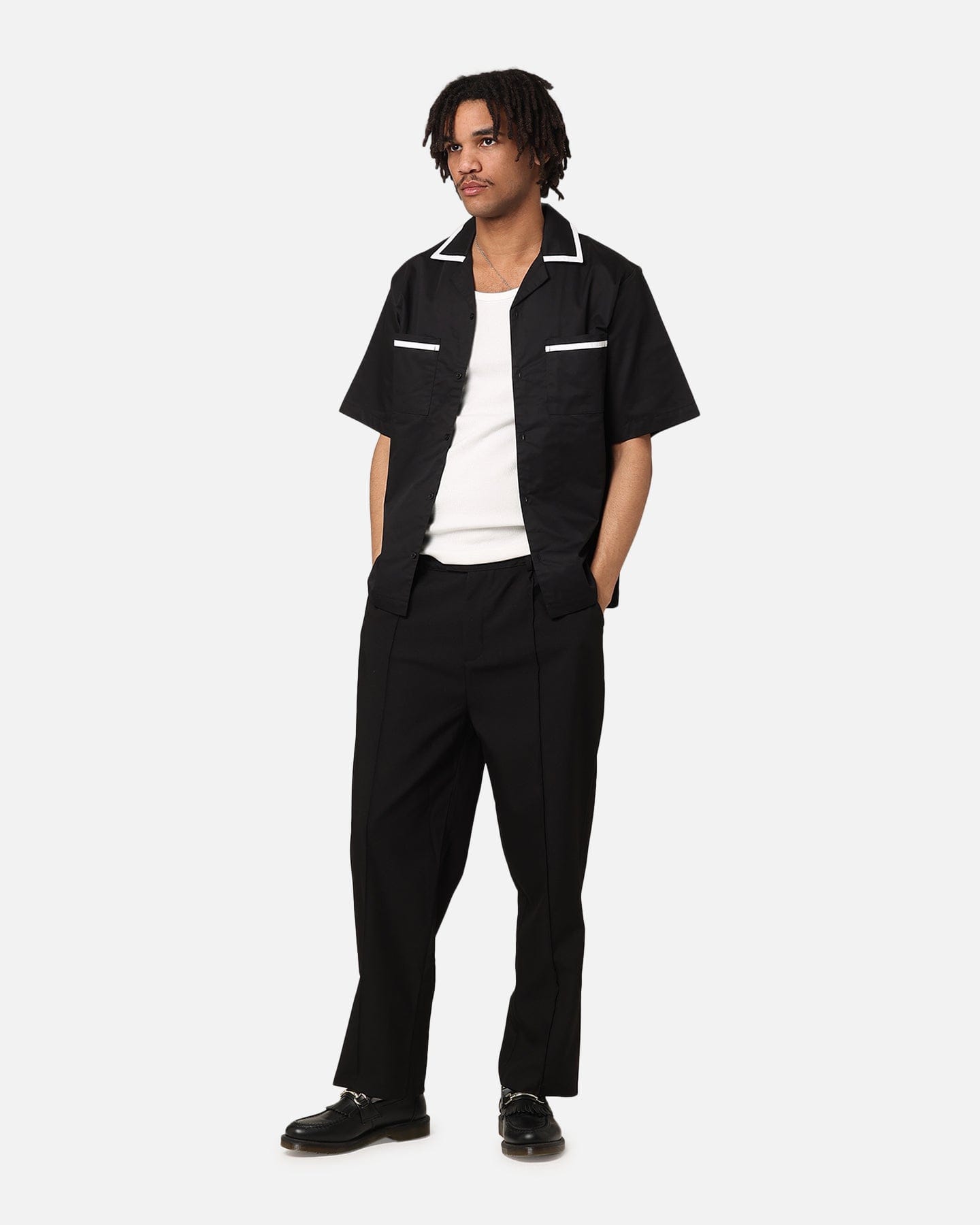 XXIII Accent Bowling Shirt Black/White