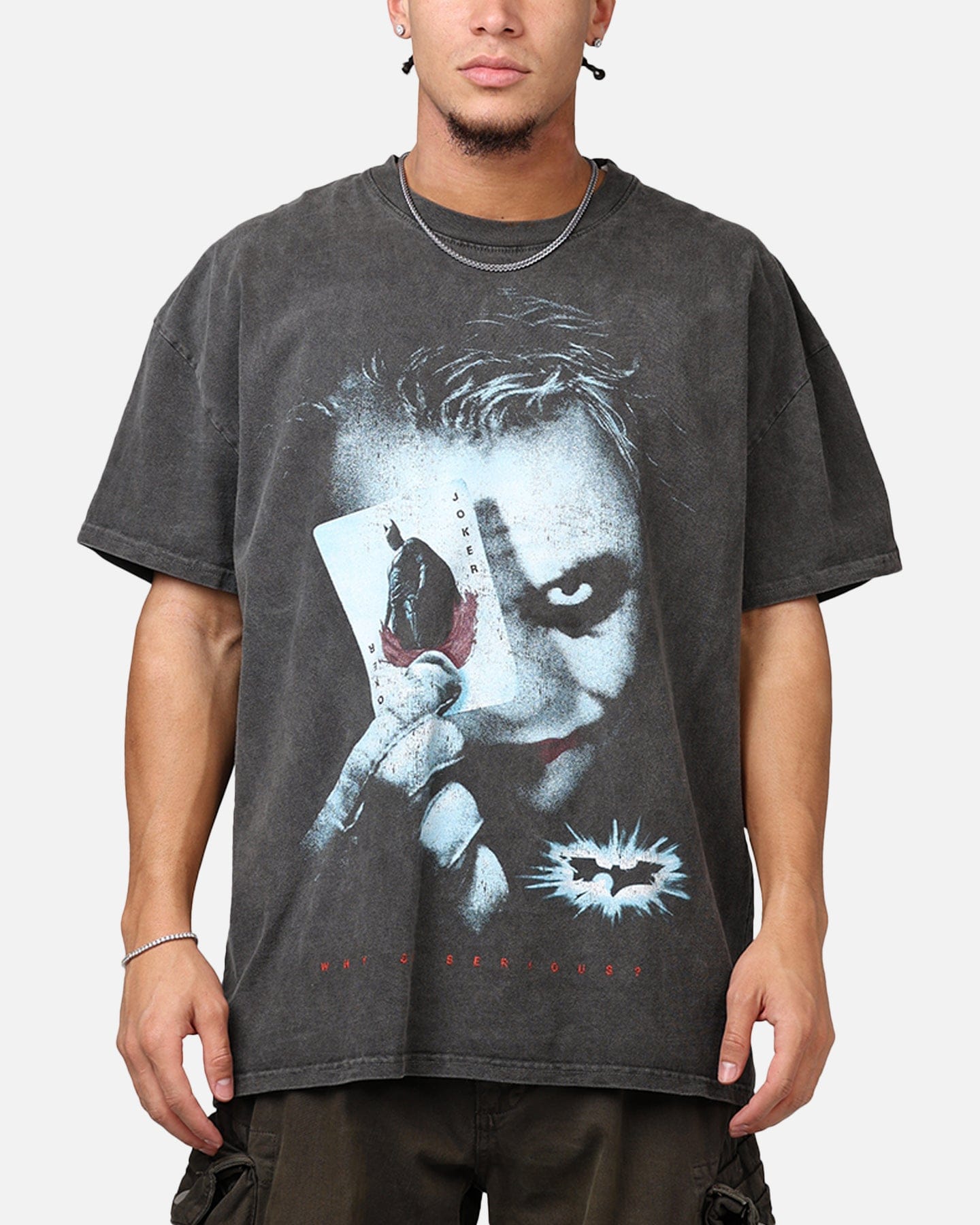 73studio x DC Batman The Dark Knight '08 Heavyweight T - Shirt Black Wash
