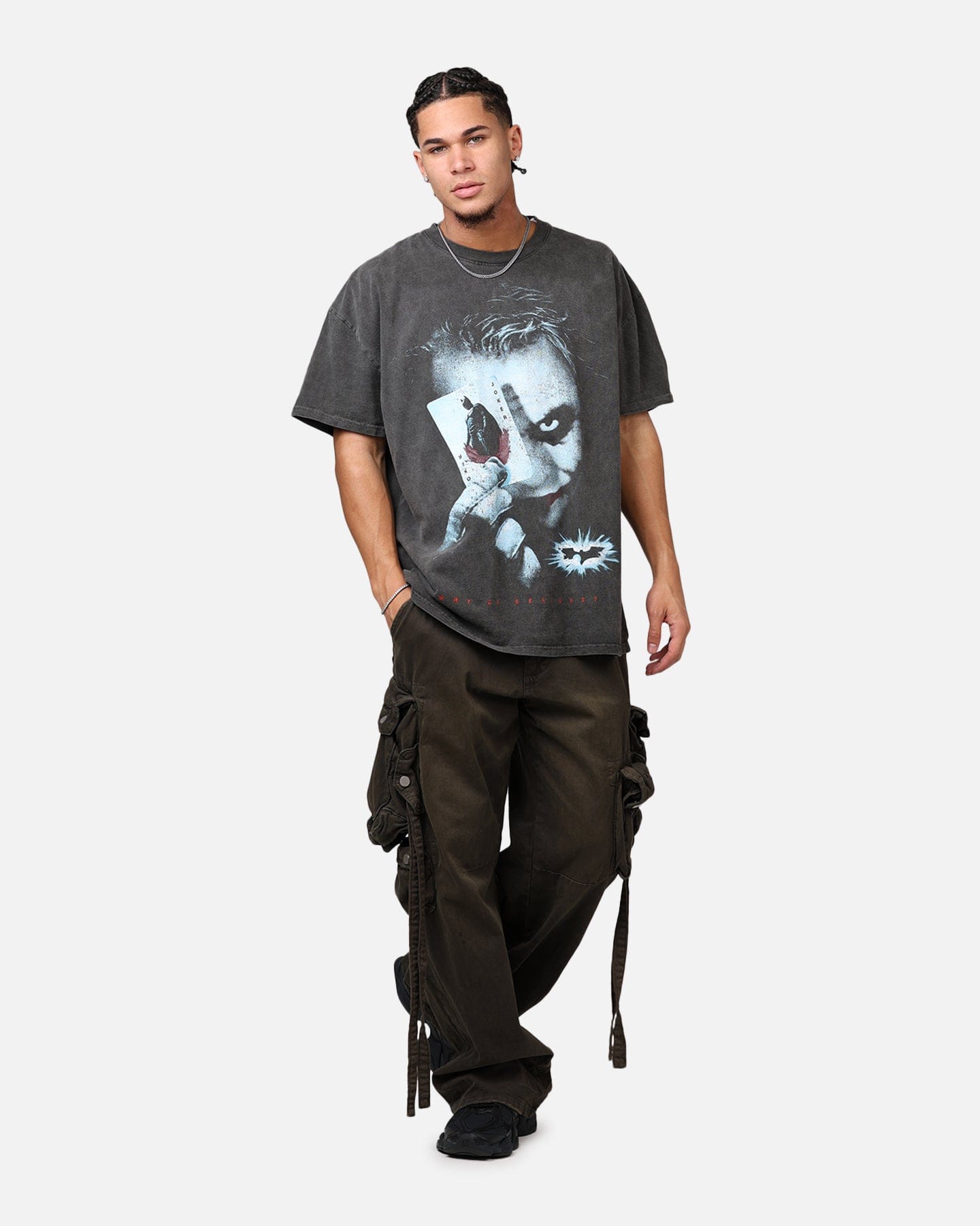 73studio x DC Batman The Dark Knight '08 Heavyweight T - Shirt Black Wash