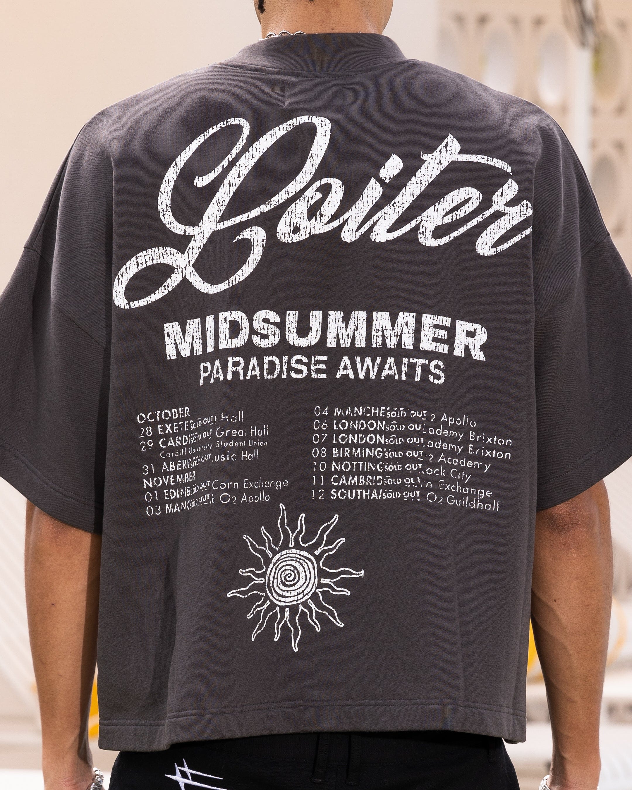 Loiter Palm Spring Box T - Shirt Charcoal