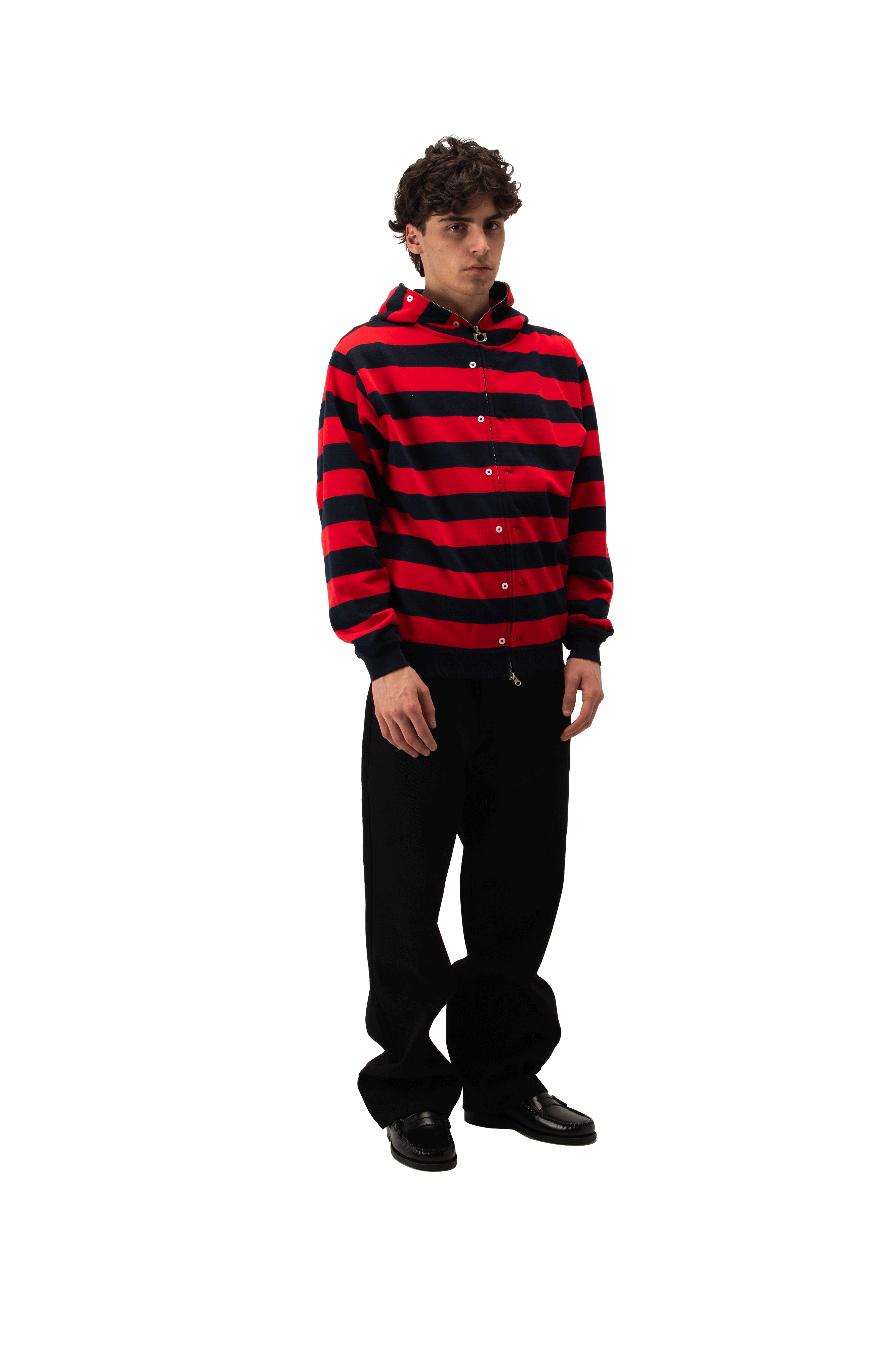 One Block Down Button Up Zip - Up Sweatshirt
