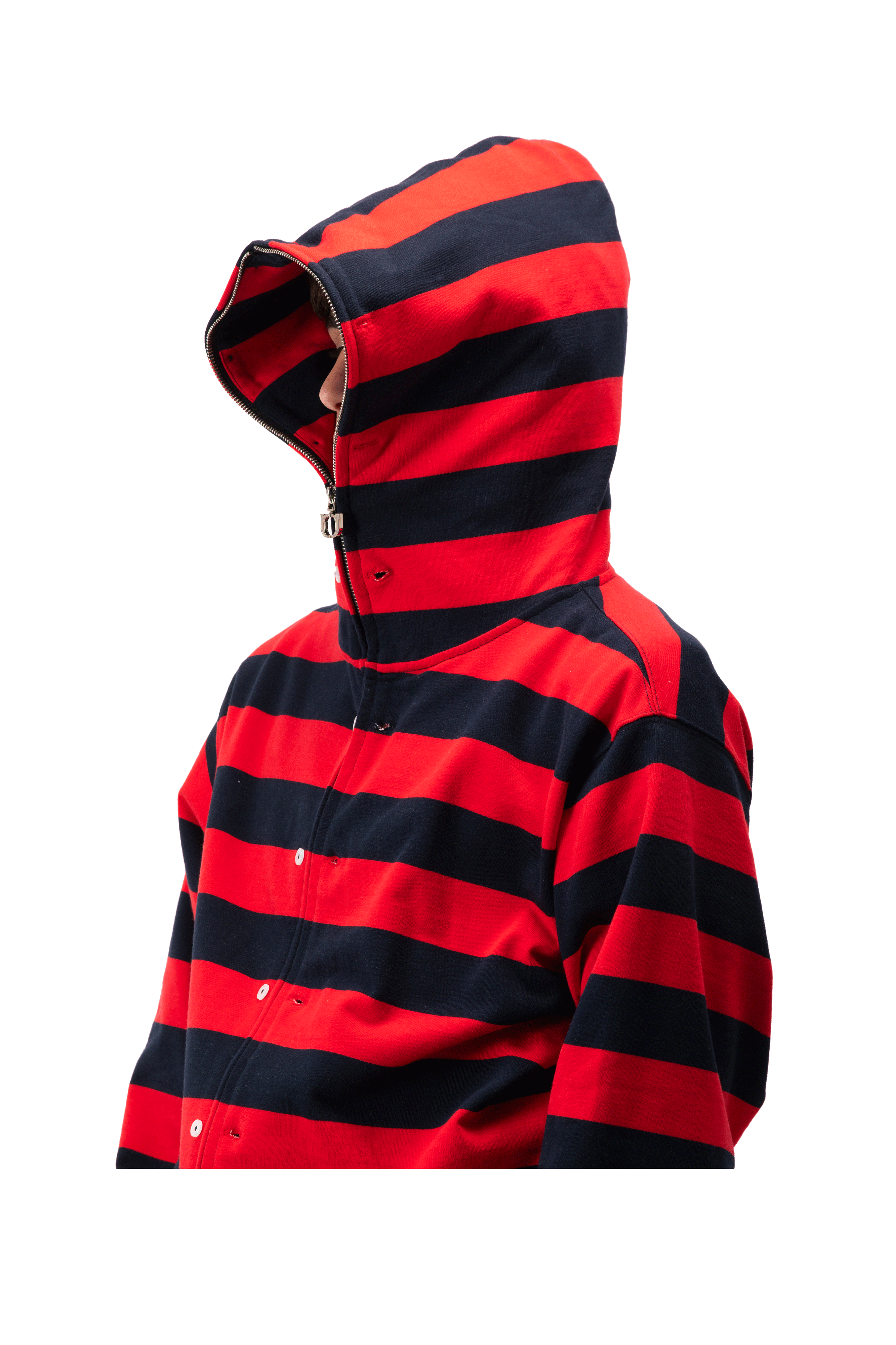 One Block Down Button Up Zip - Up Sweatshirt