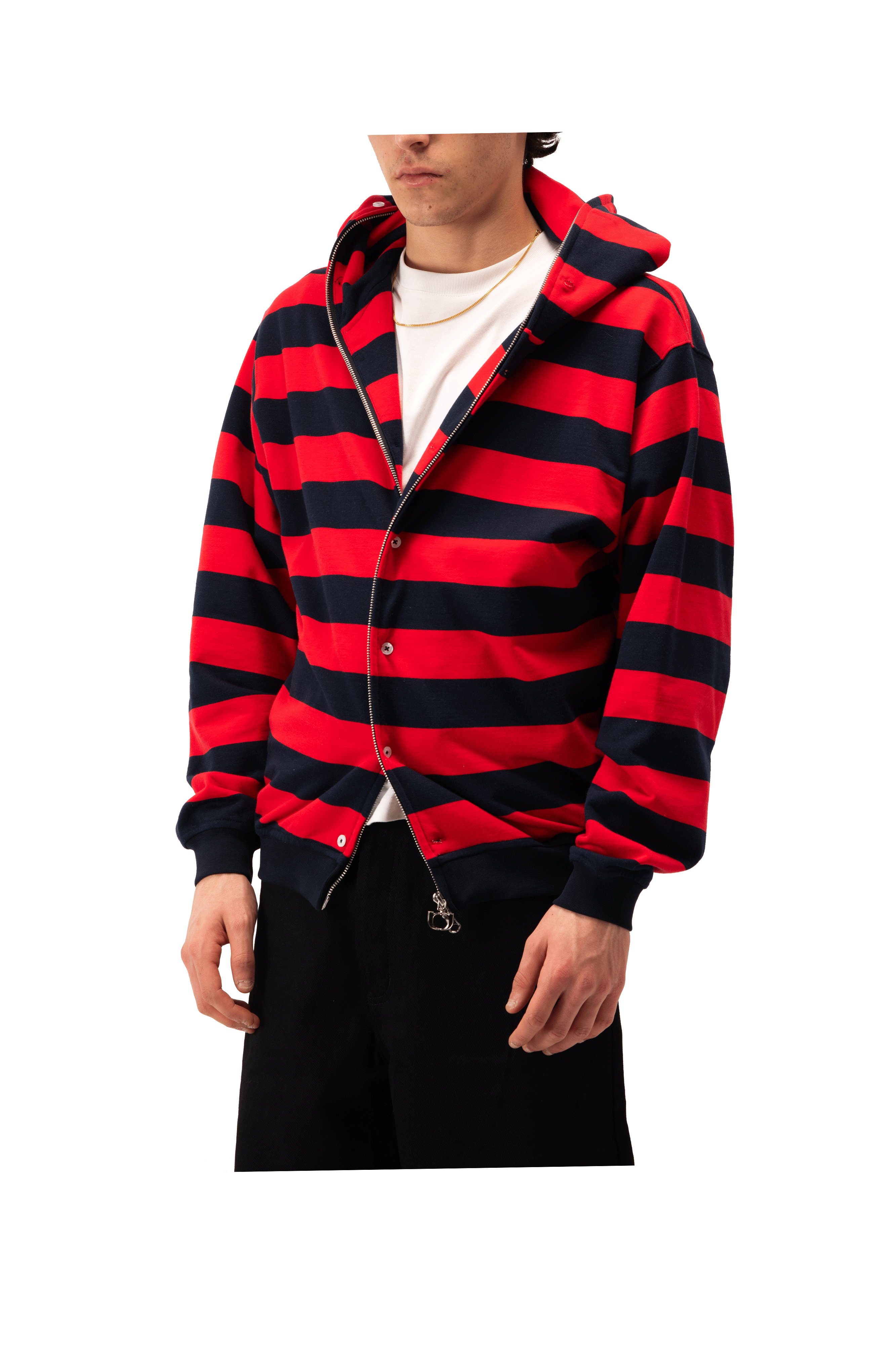 One Block Down Button Up Zip - Up Sweatshirt