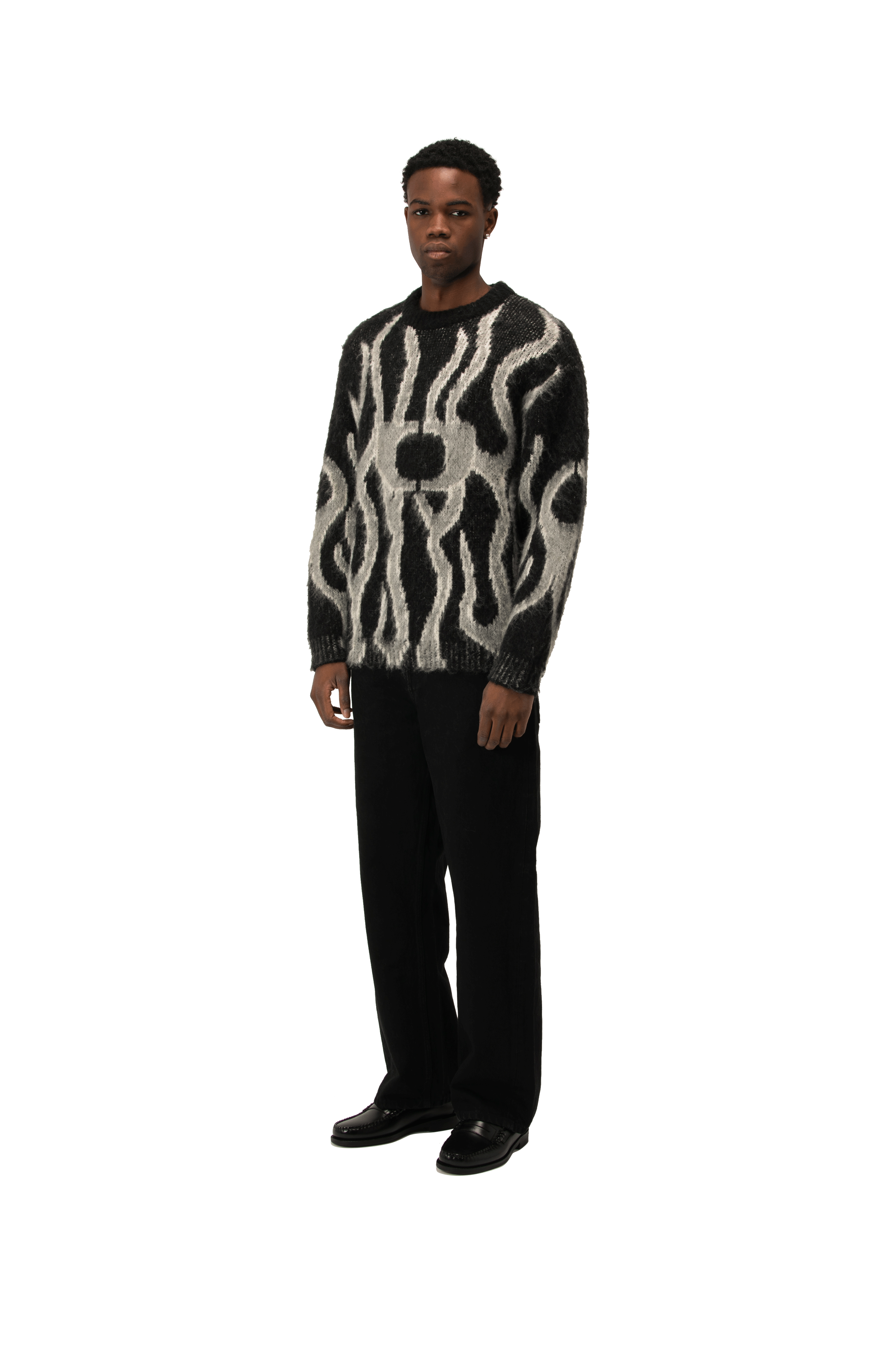 One Block Down Flames Mohair Crewneck