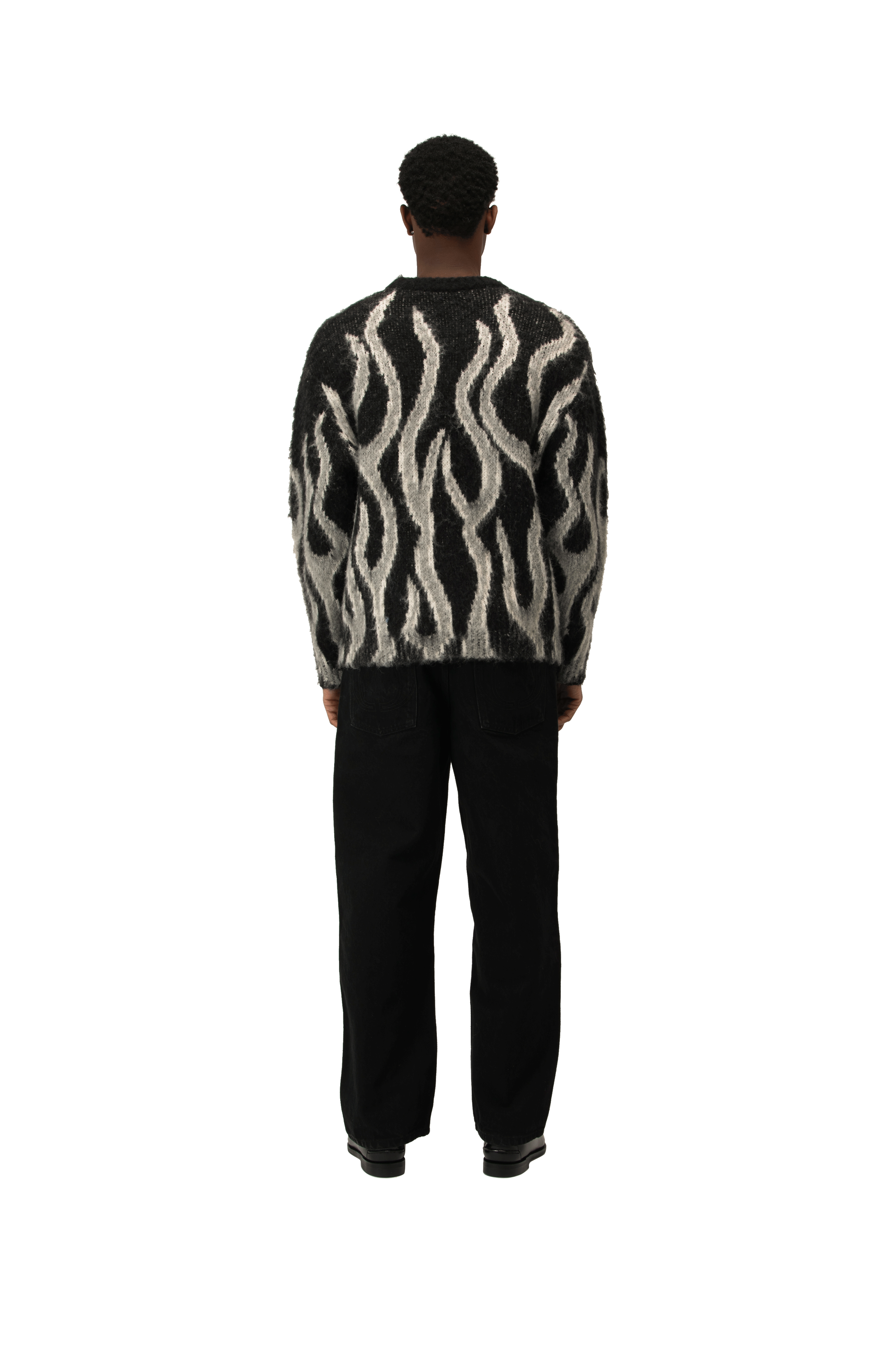 One Block Down Flames Mohair Crewneck