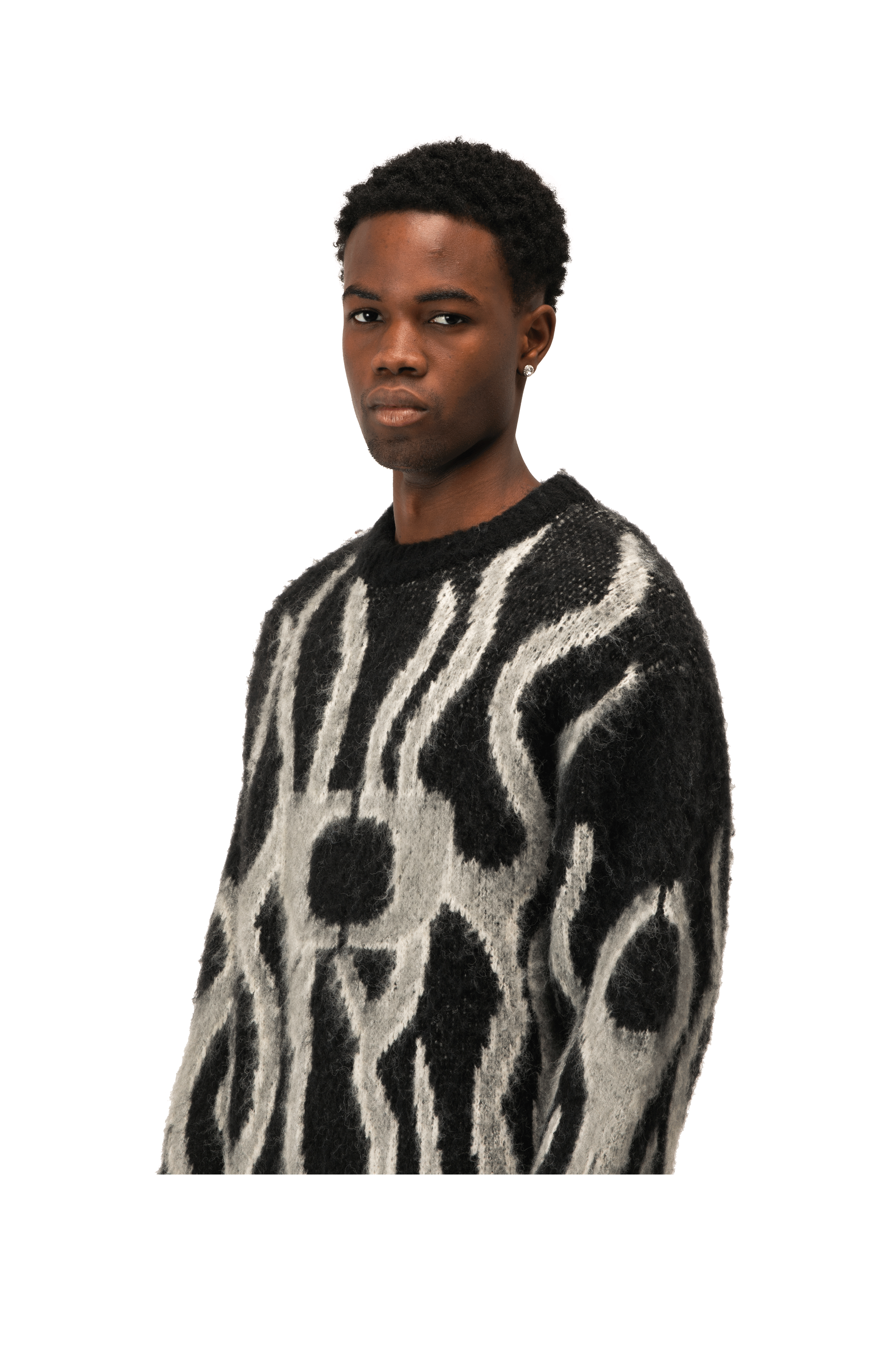 One Block Down Flames Mohair Crewneck