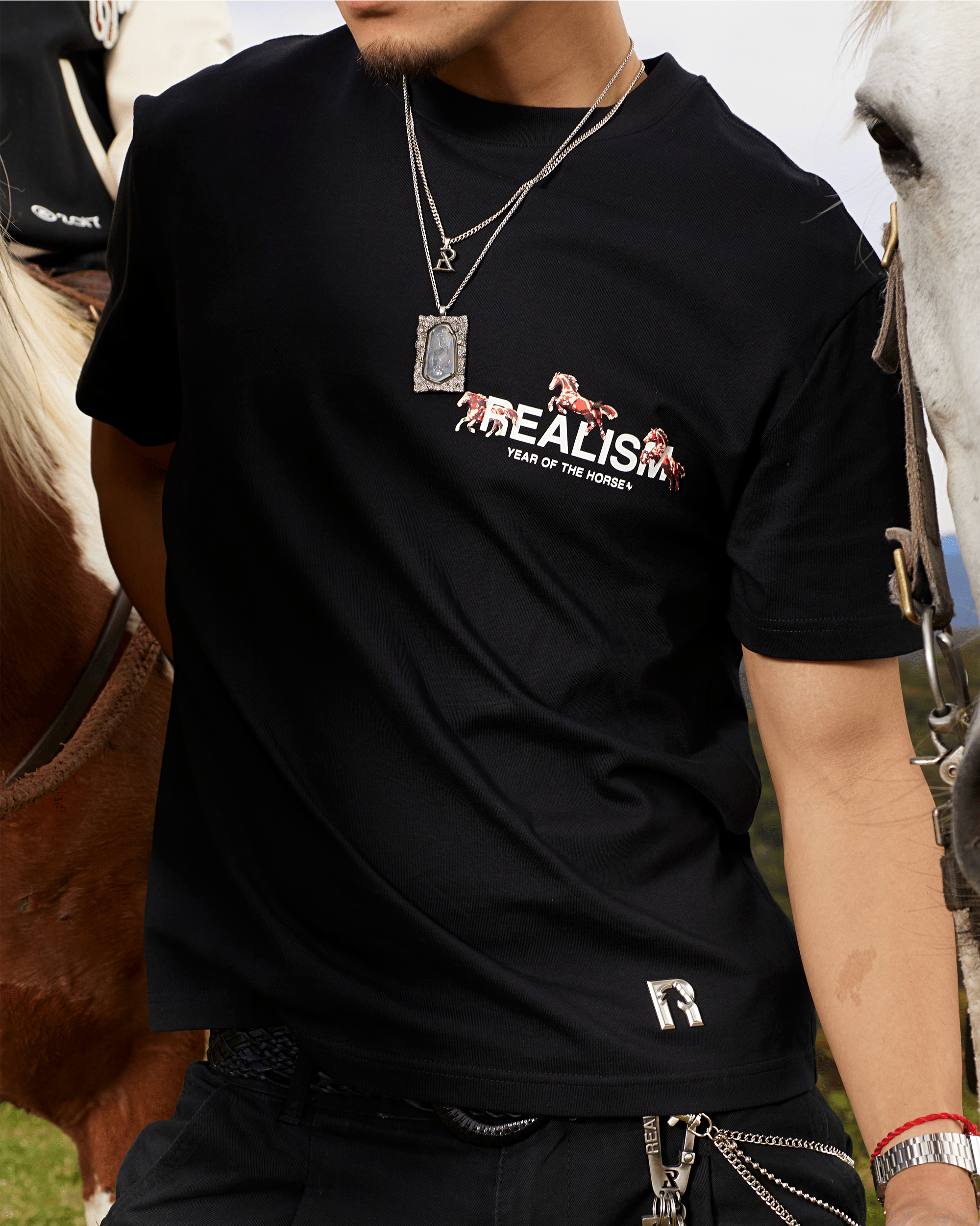 Realism SSS REALISM HORSE LOGO T-Shirt BLACK