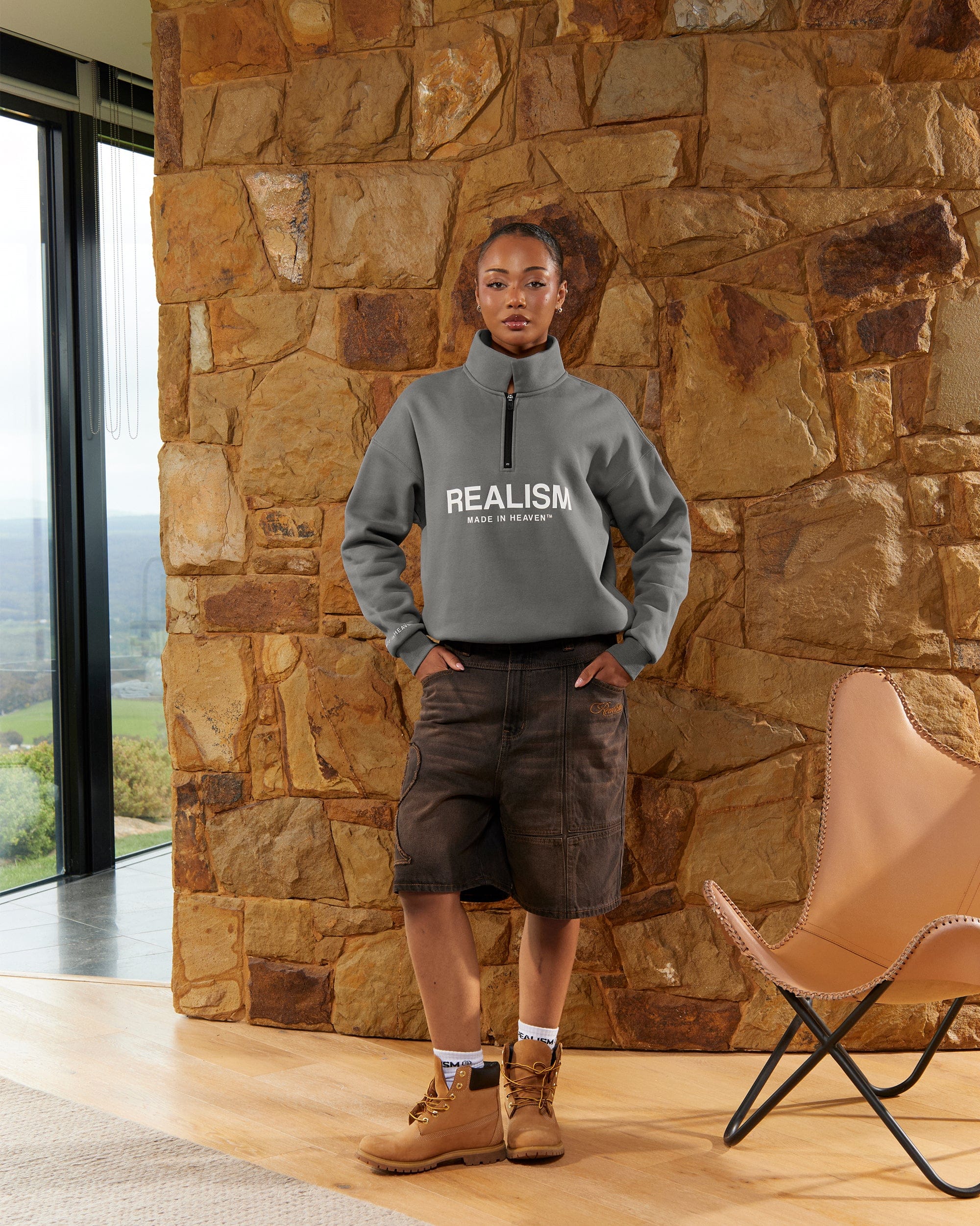 Realism SSS REALISM ELITE HALF ZIP SWEATER COOL GREY