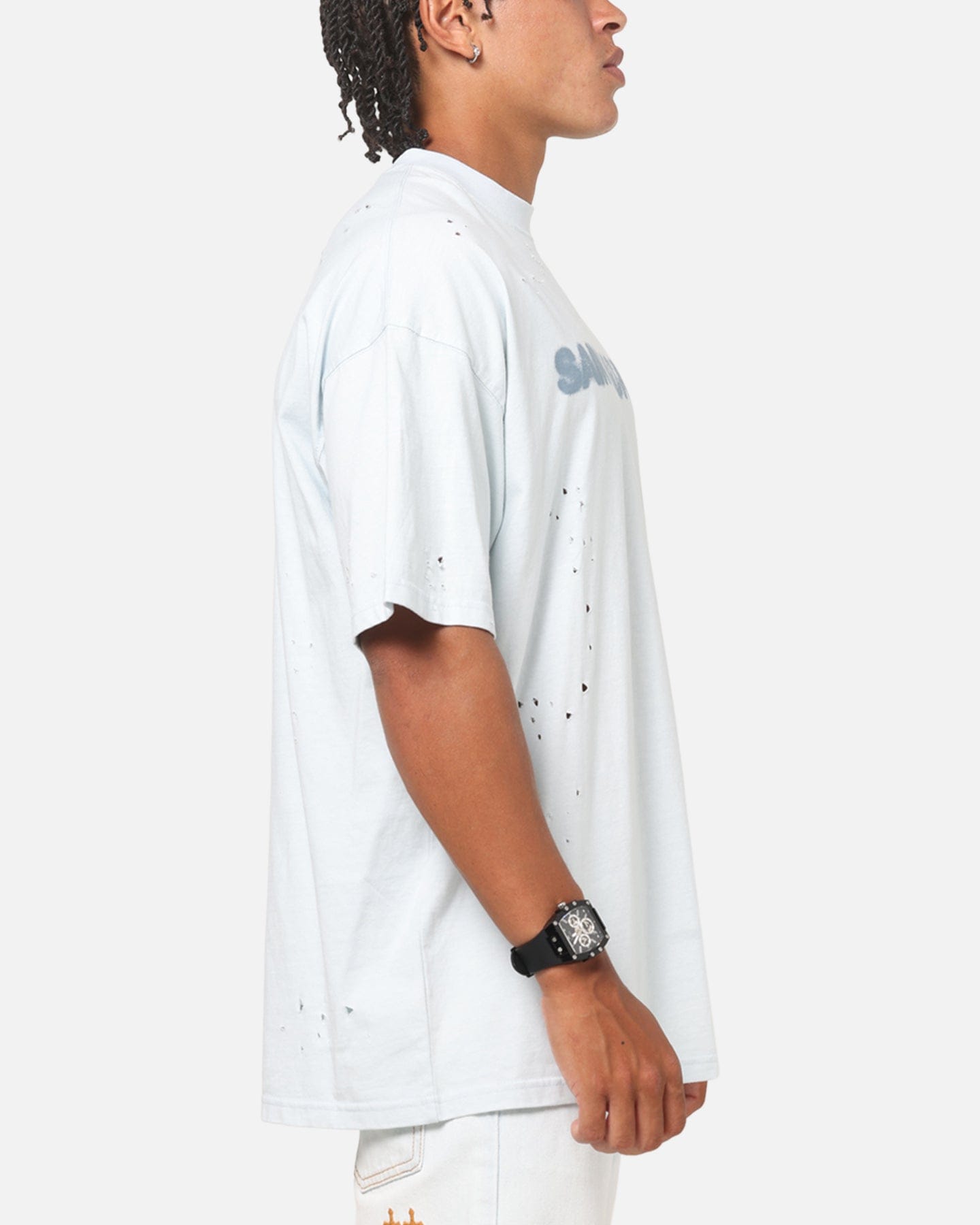Saint Morta Apocalypse Boxy T - Shirt Washed Blue