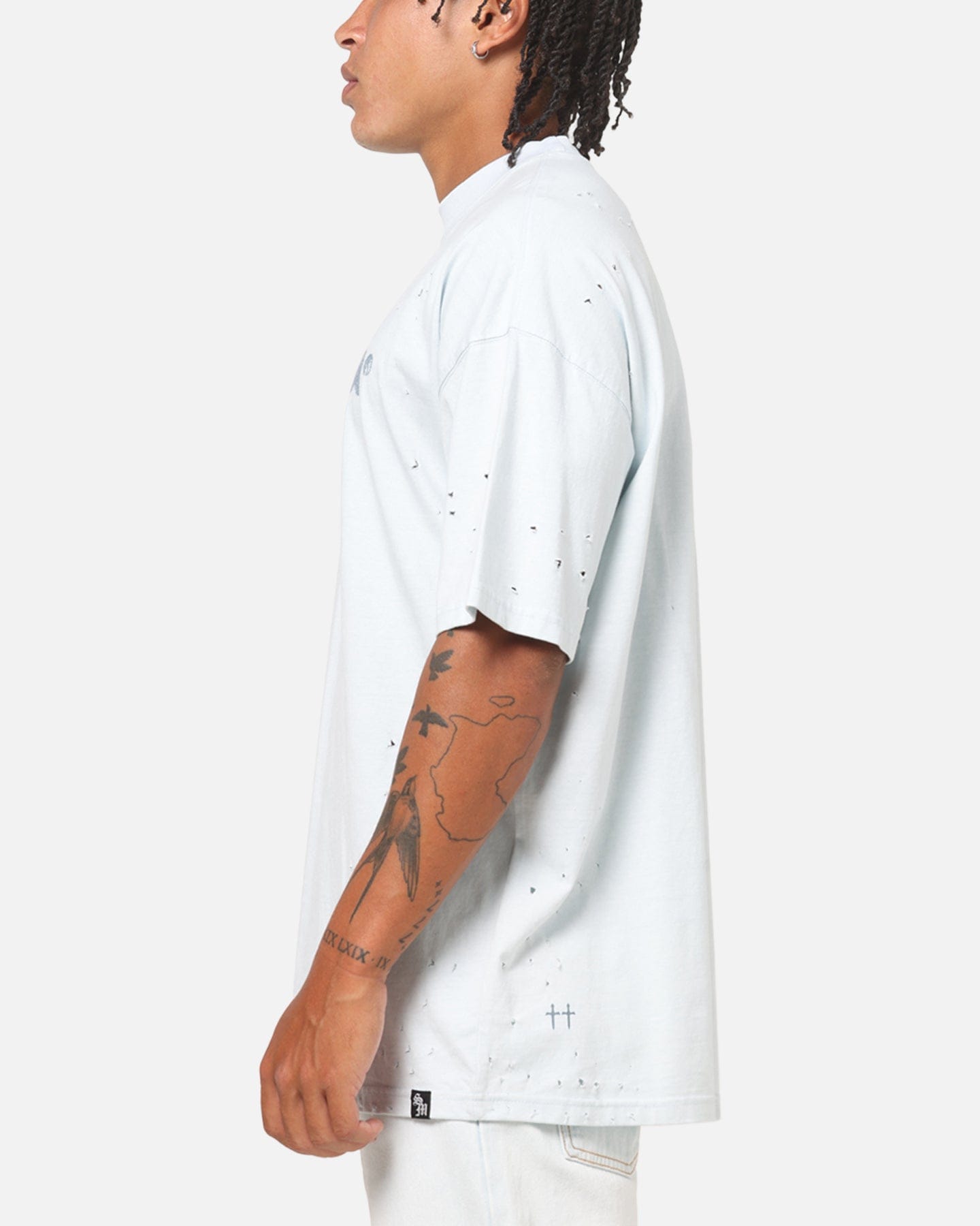 Saint Morta Apocalypse Boxy T - Shirt Washed Blue