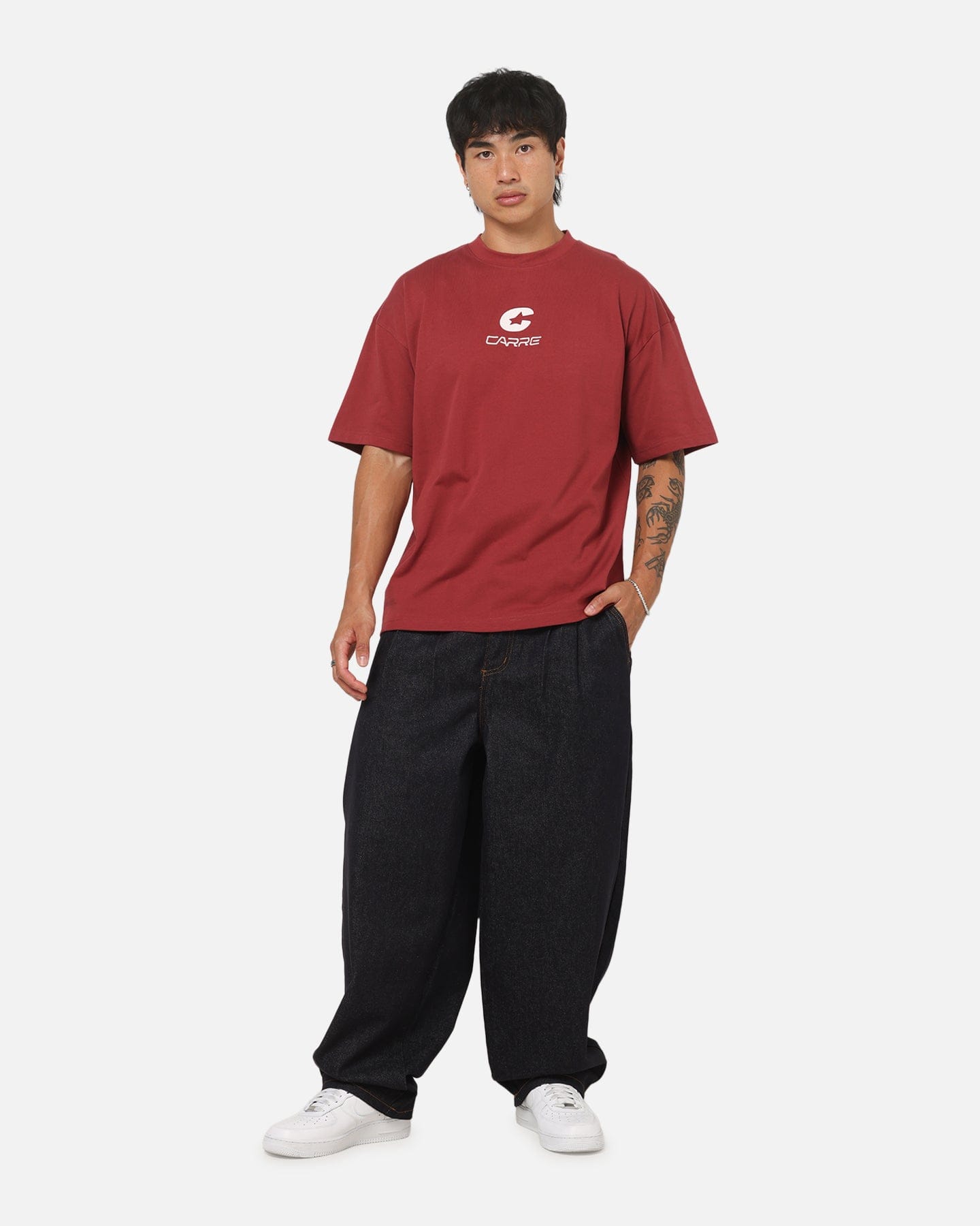 Carre Mini C T - Shirt Maroon