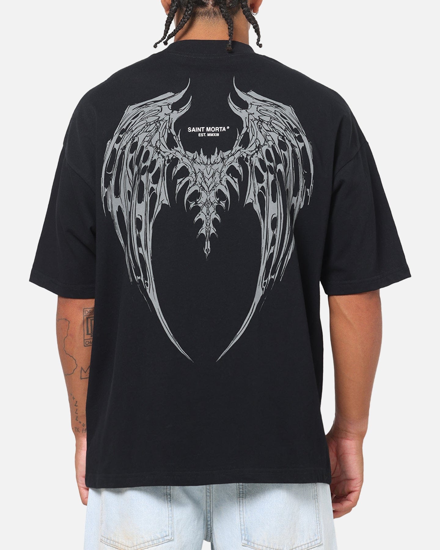 Saint Morta Departed Boxy T - Shirt Black/Grey