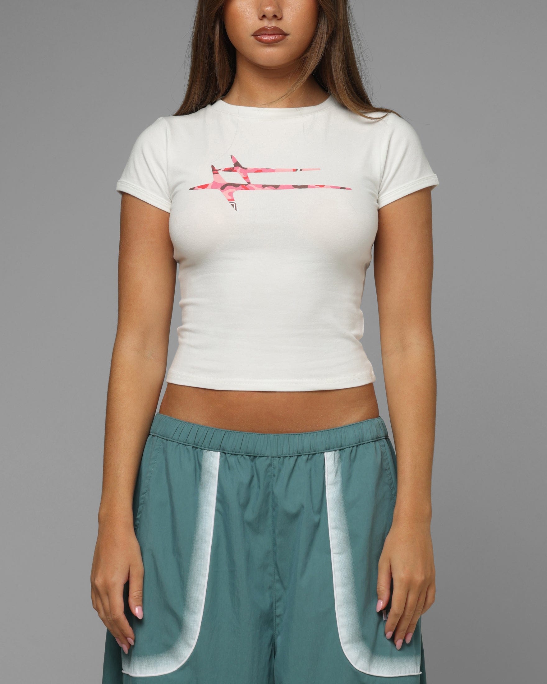 Loiter Women's Hybrid Baby T - Shirt White