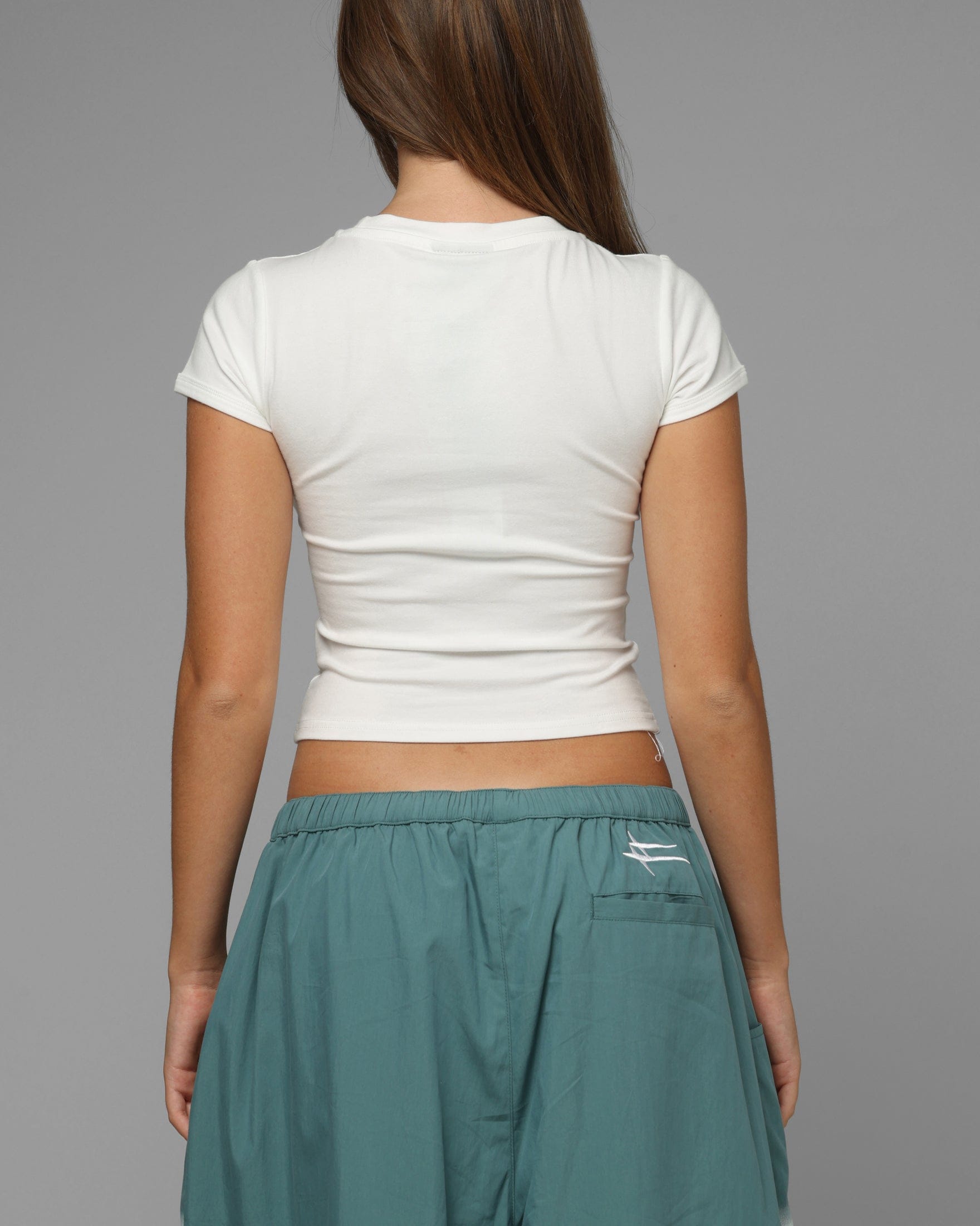 Loiter Women's Hybrid Baby T - Shirt White