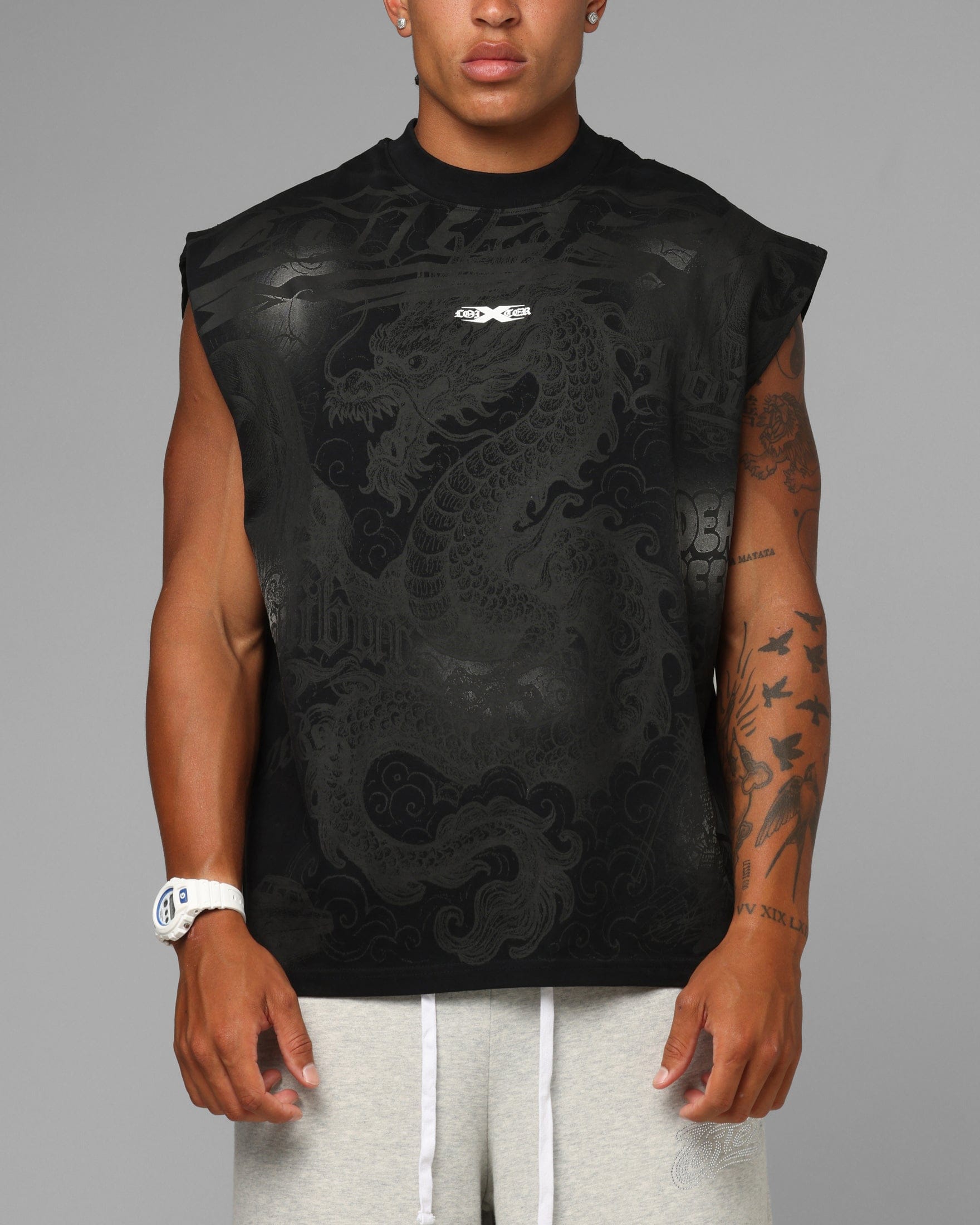 Loiter Sketch Book Muscle T - Shirt Black