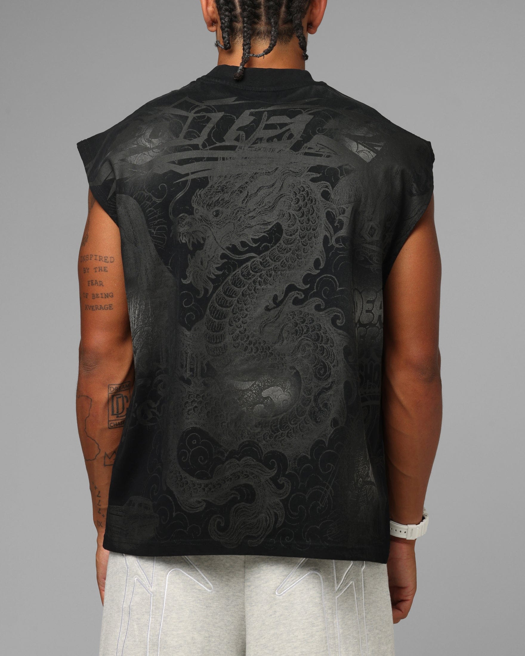 Loiter Sketch Book Muscle T - Shirt Black