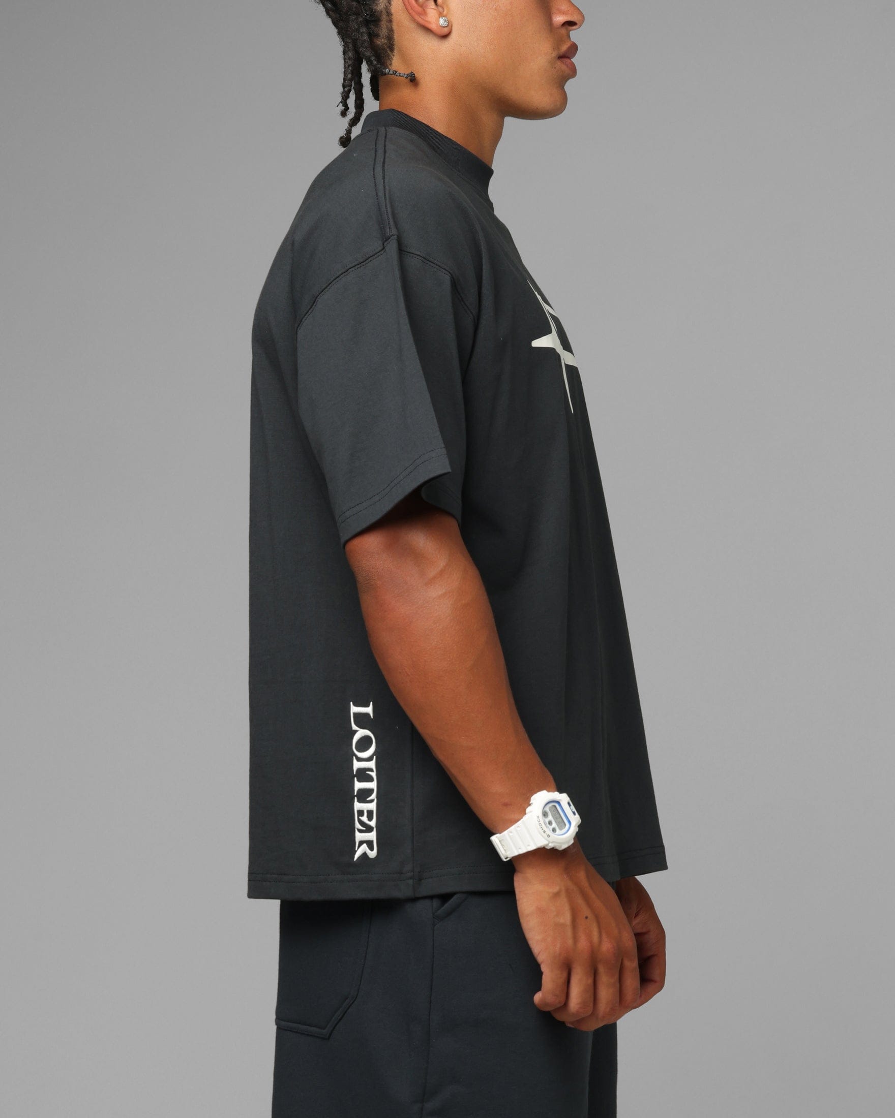Loiter Hybrid Premium T - Shirt Charcoal