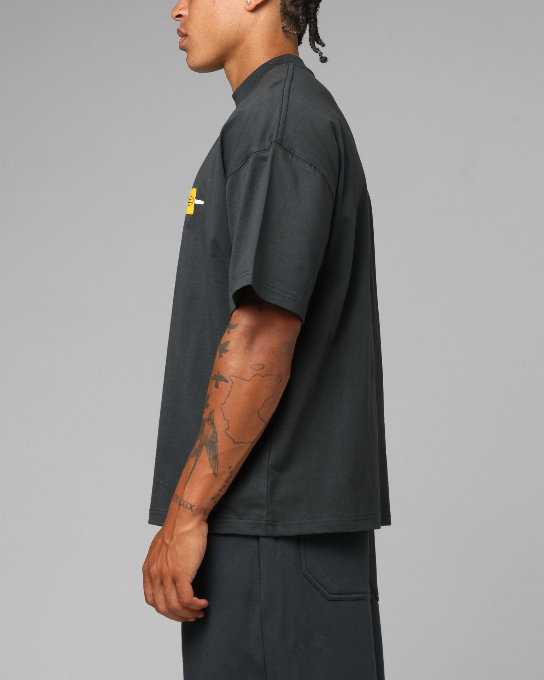 Loiter Hybrid Premium T - Shirt Charcoal