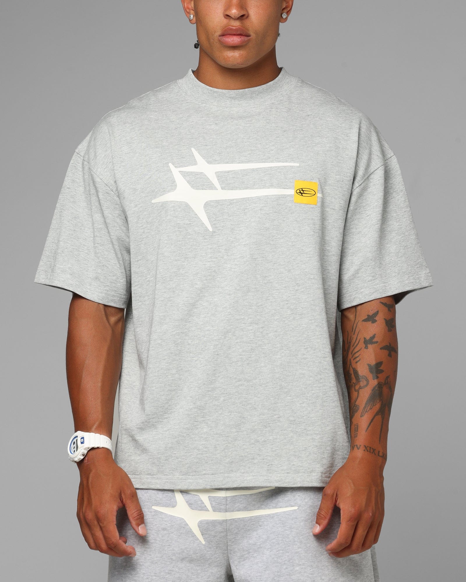 Loiter Hybrid Premium T - Shirt Grey Marle