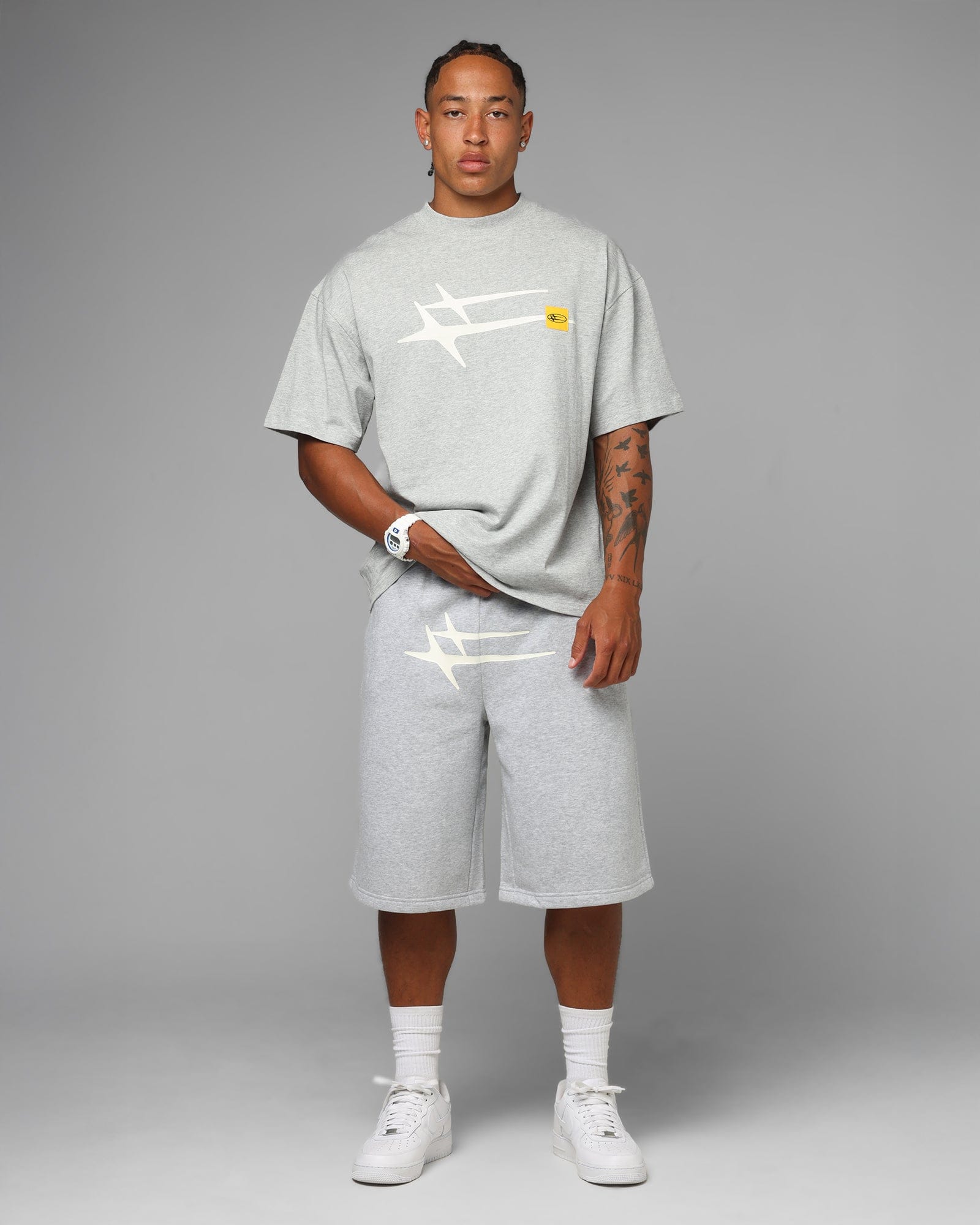 Loiter Hybrid Premium T - Shirt Grey Marle