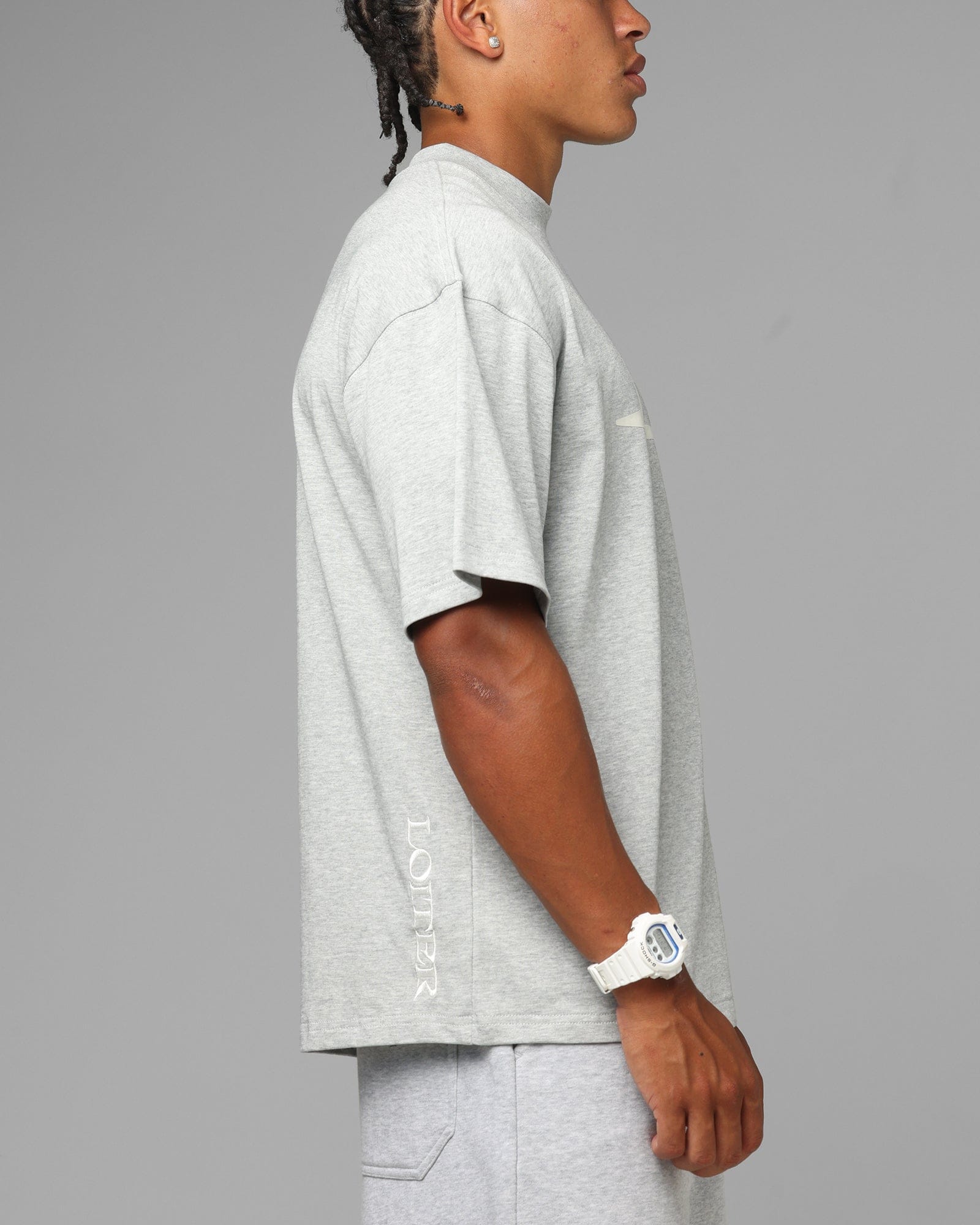 Loiter Hybrid Premium T - Shirt Grey Marle