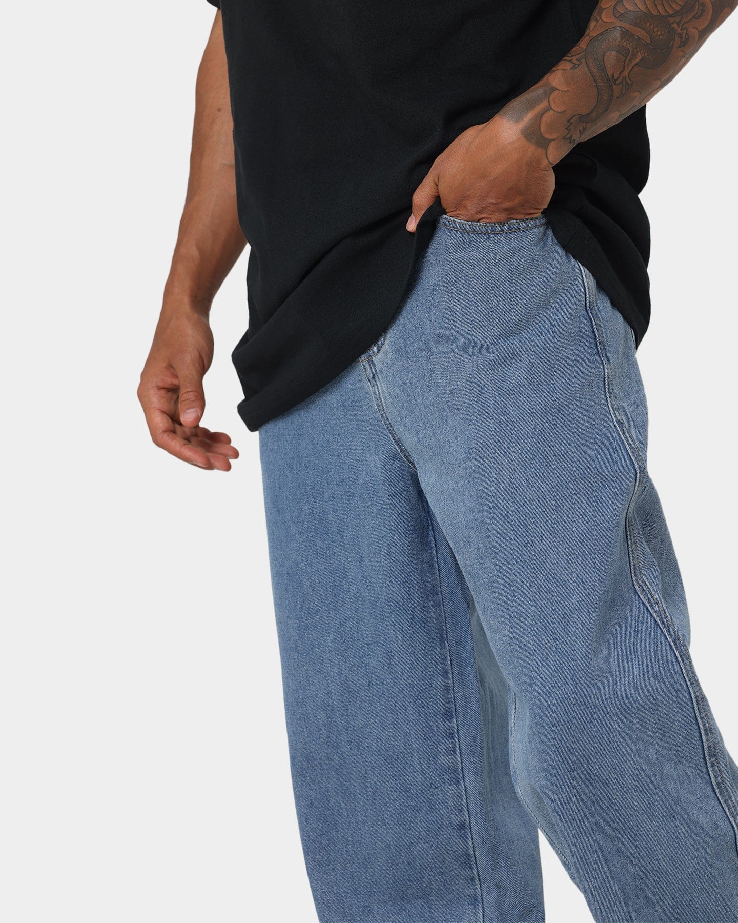 X - Large Bull Denim 91 Pants Mid Blue