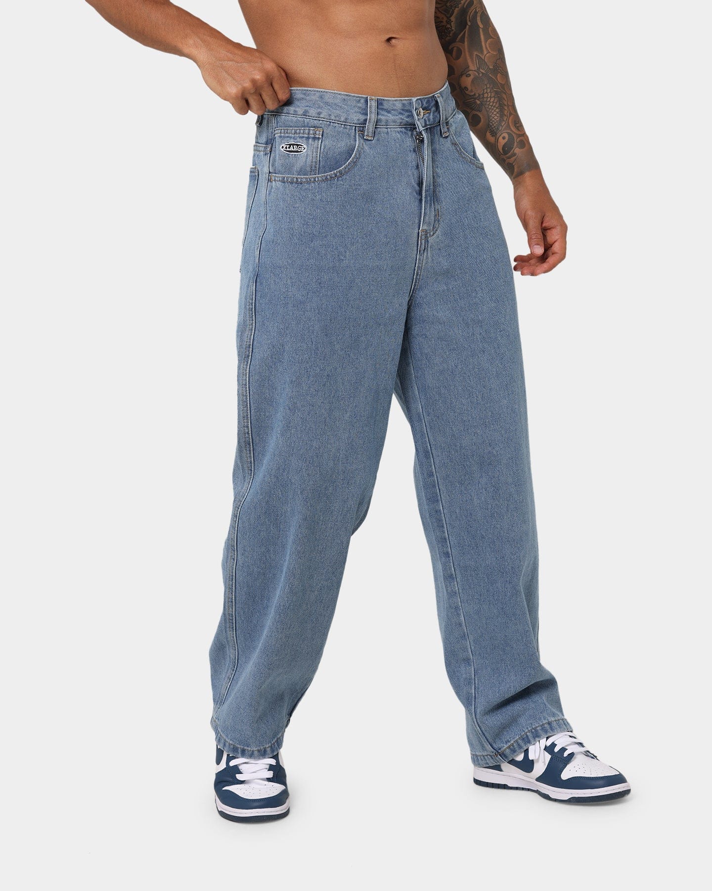 X - Large Bull Denim 91 Pants Mid Blue