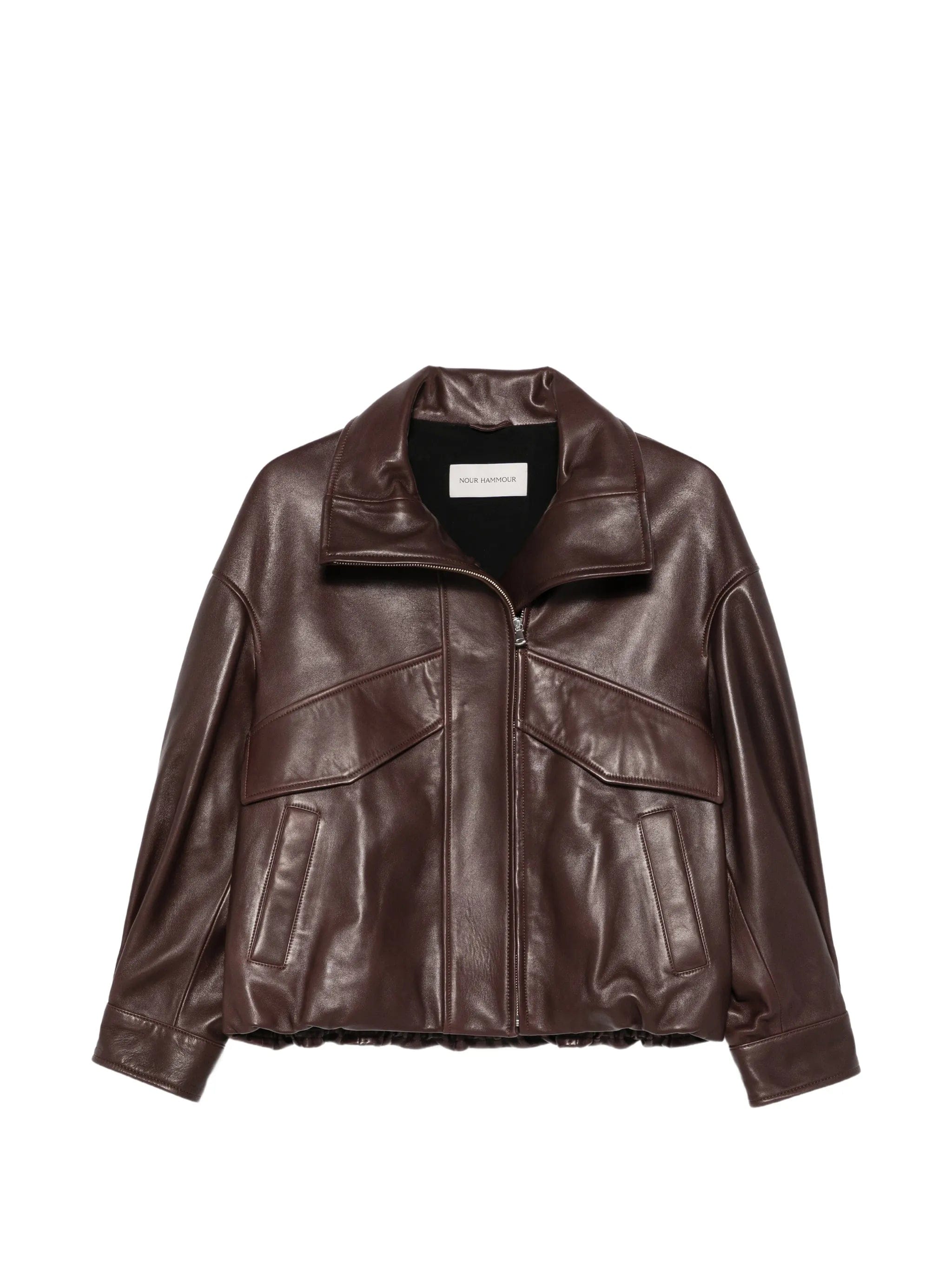 Nour Hammour Roland leather jacket