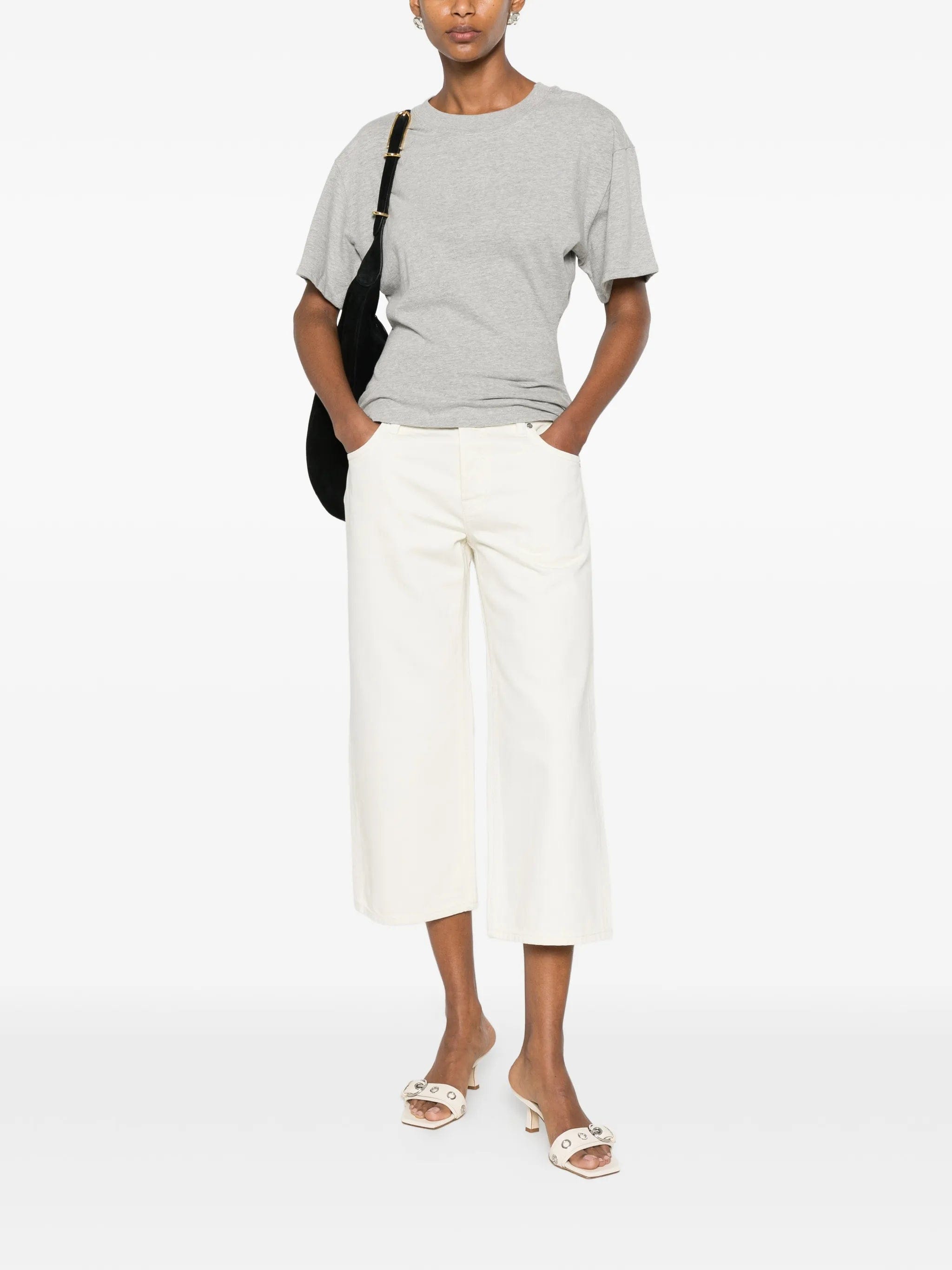 EB Denim low - rise cropped jeans