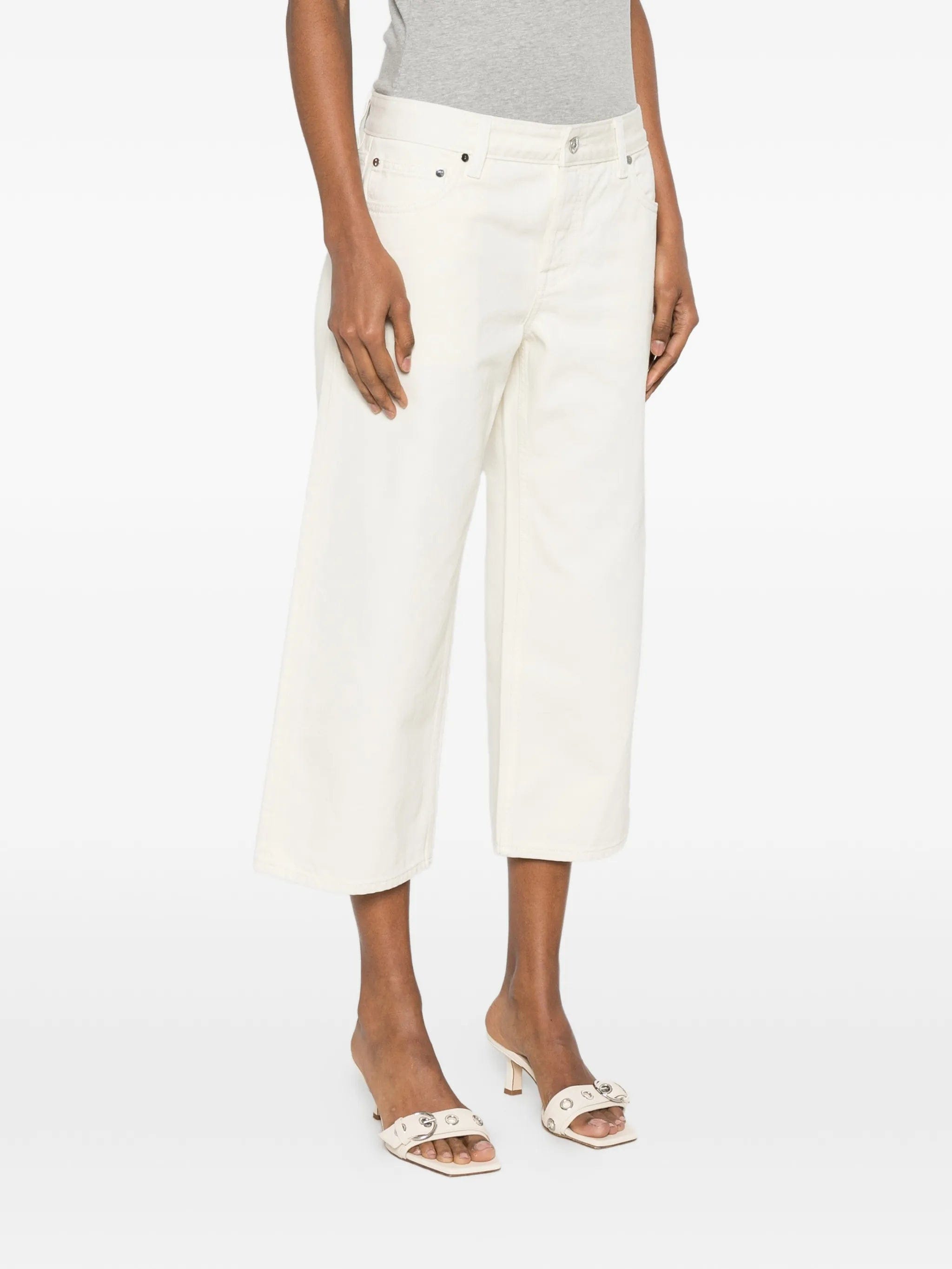 EB Denim low - rise cropped jeans