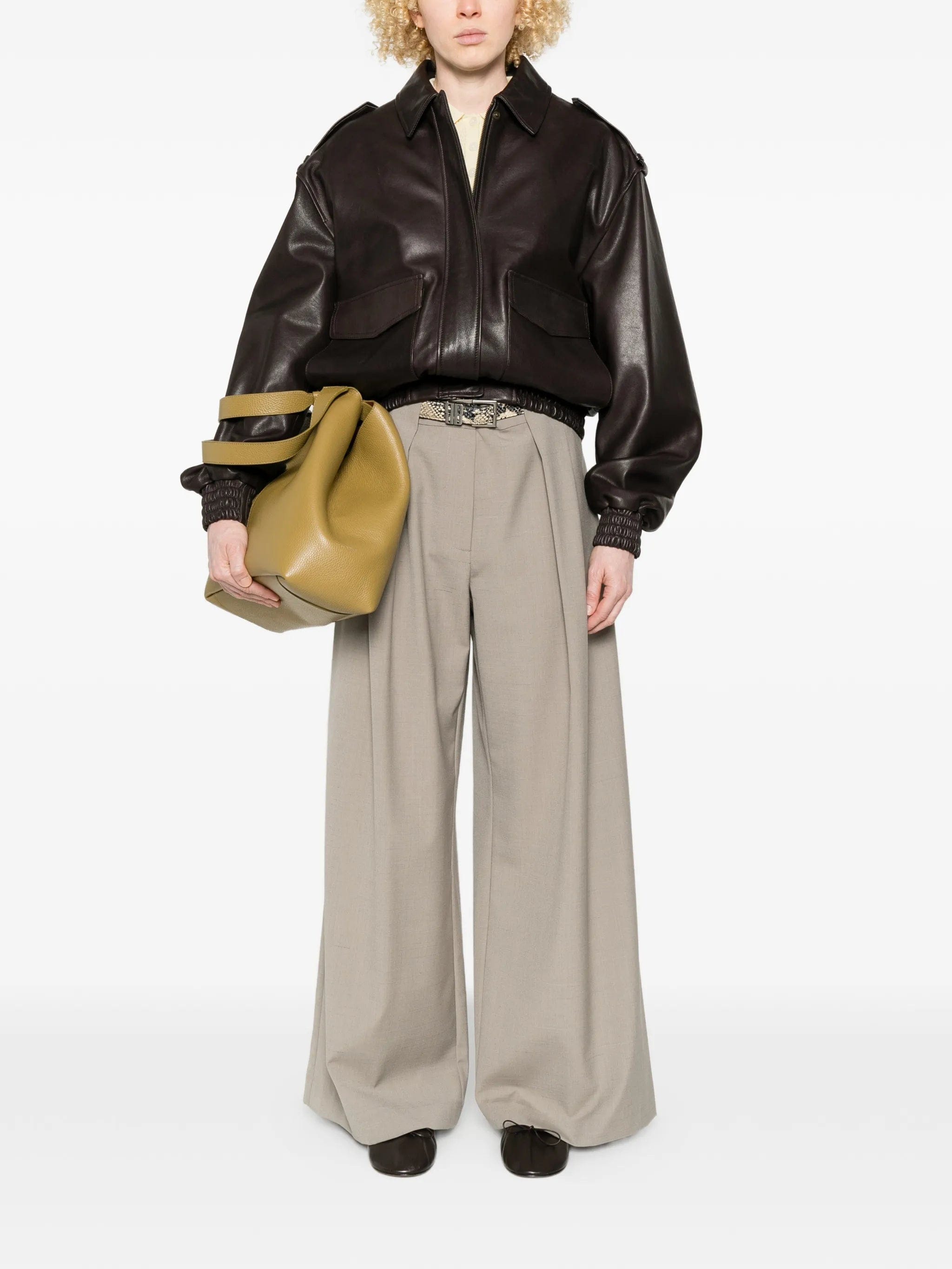 Arma Astra leather bomber jacket