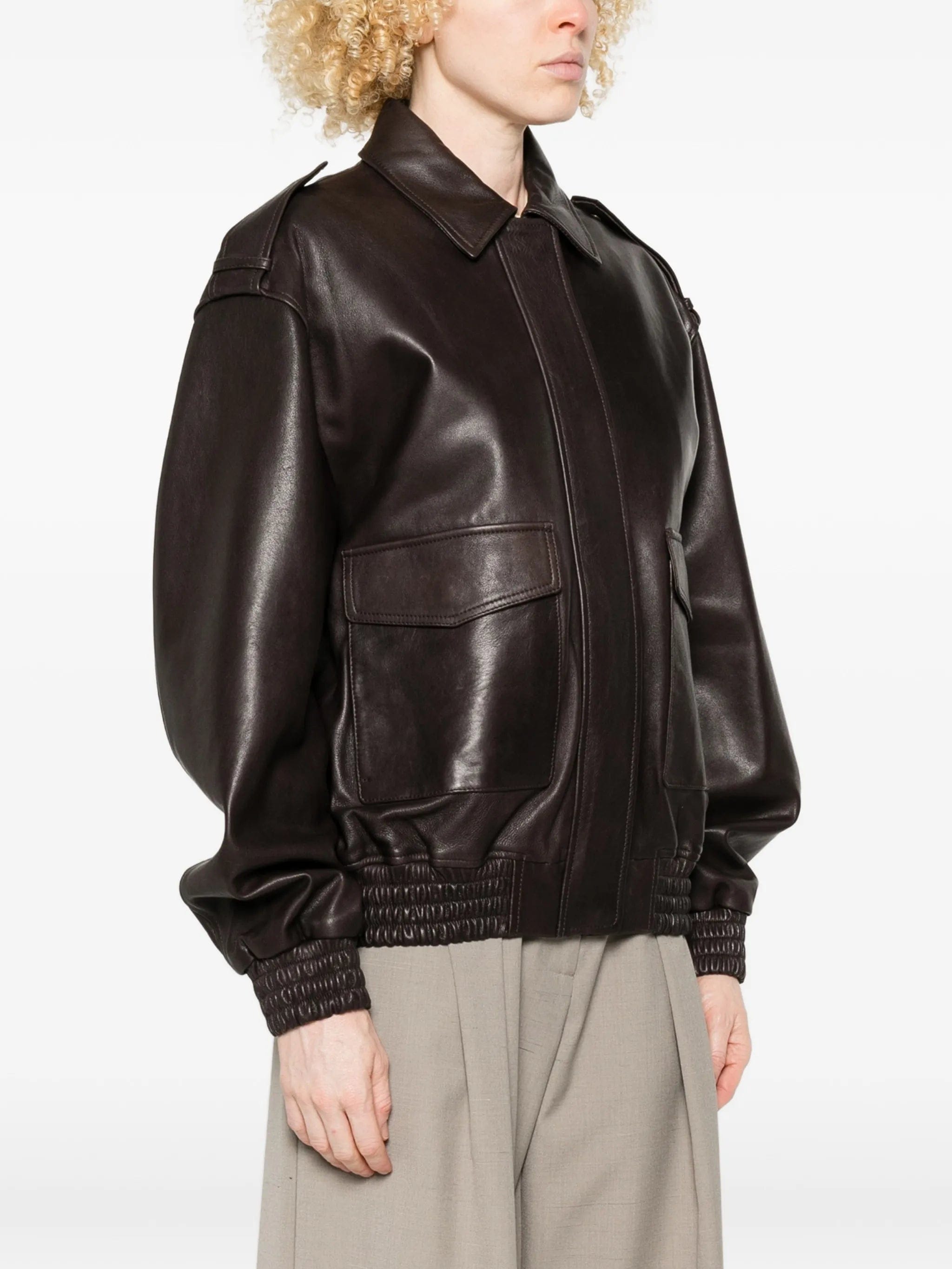Arma Astra leather bomber jacket
