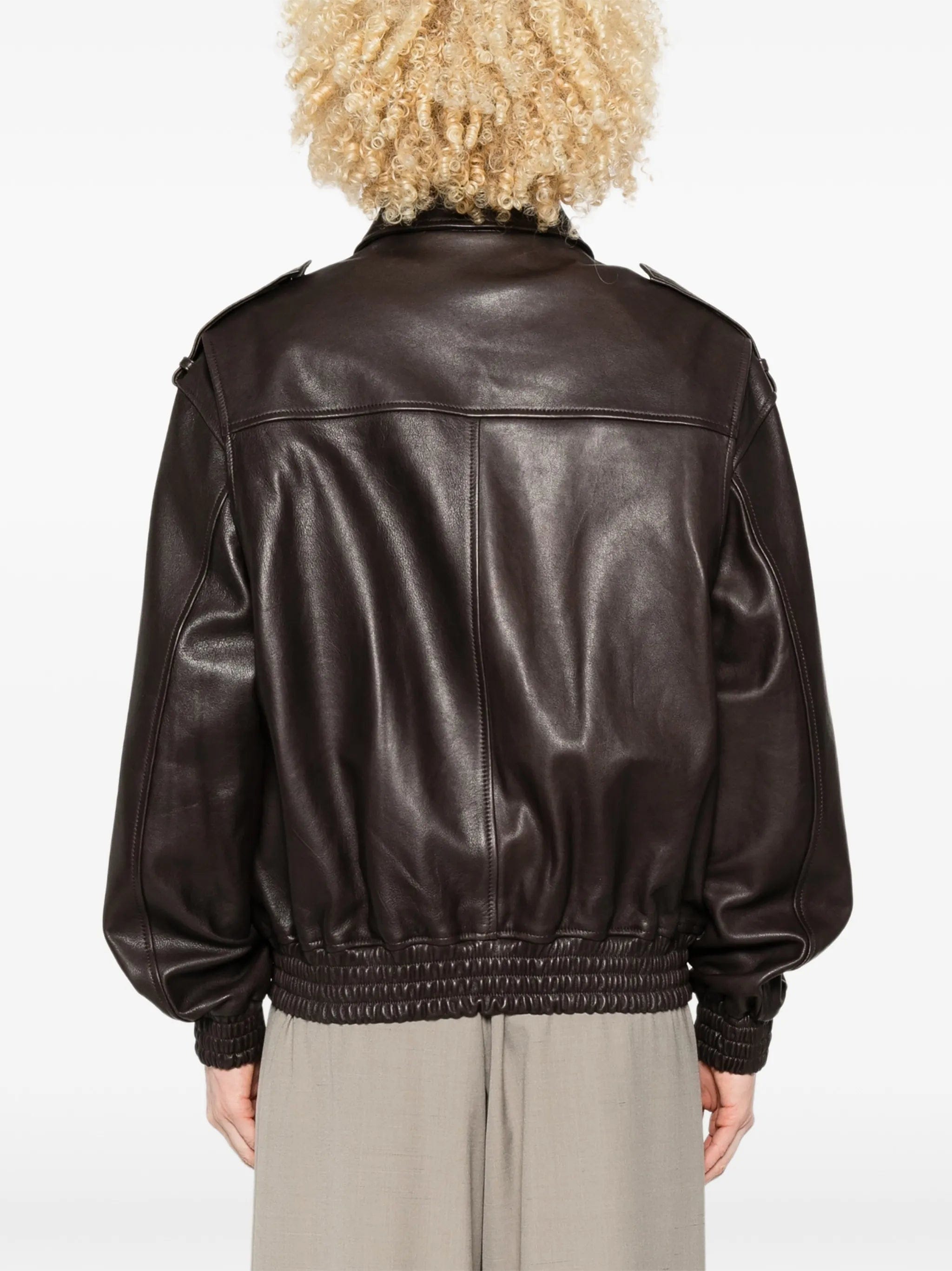 Arma Astra leather bomber jacket