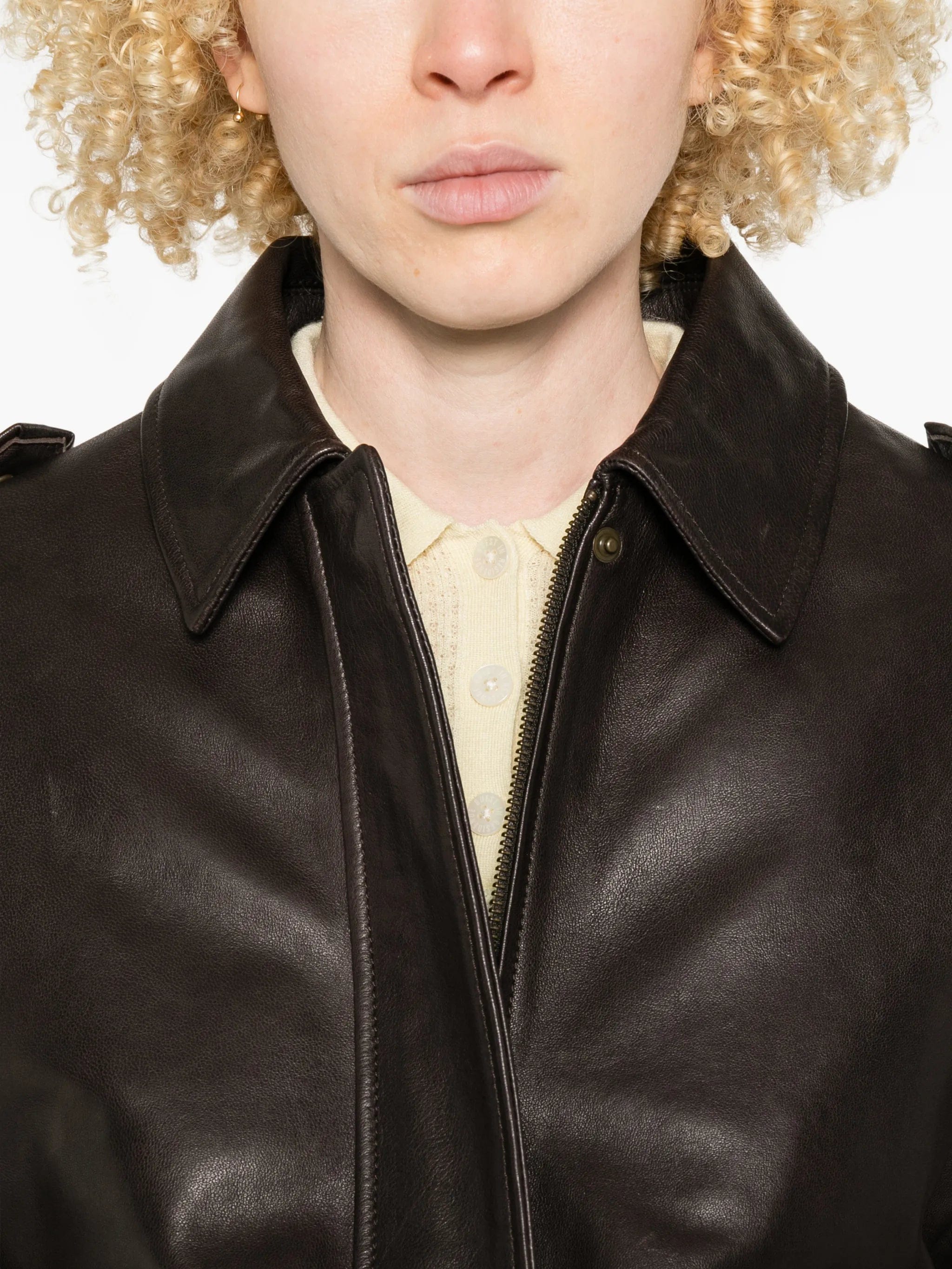 Arma Astra leather bomber jacket
