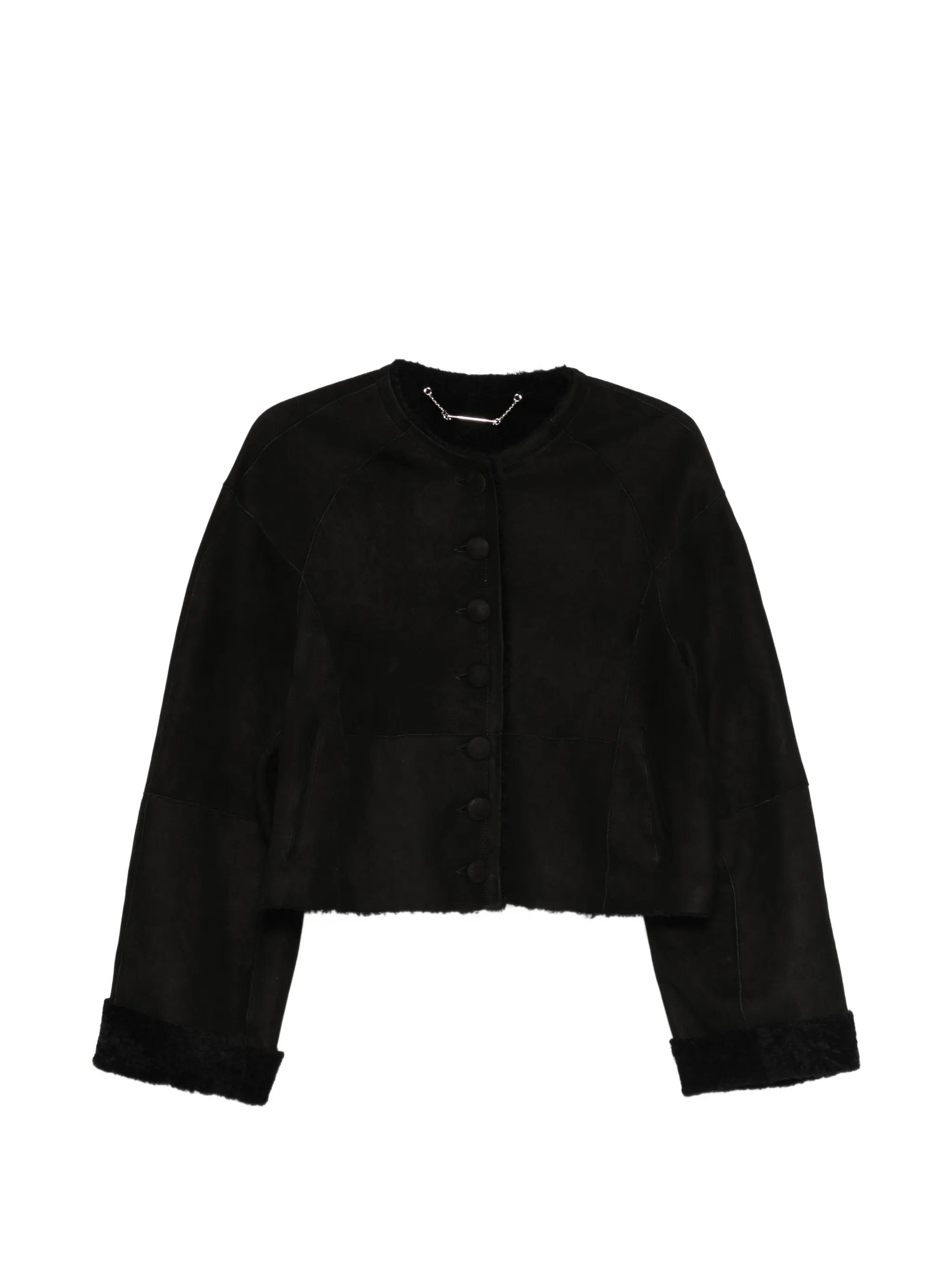 Nour Hammour Willow buttoned leather jacket