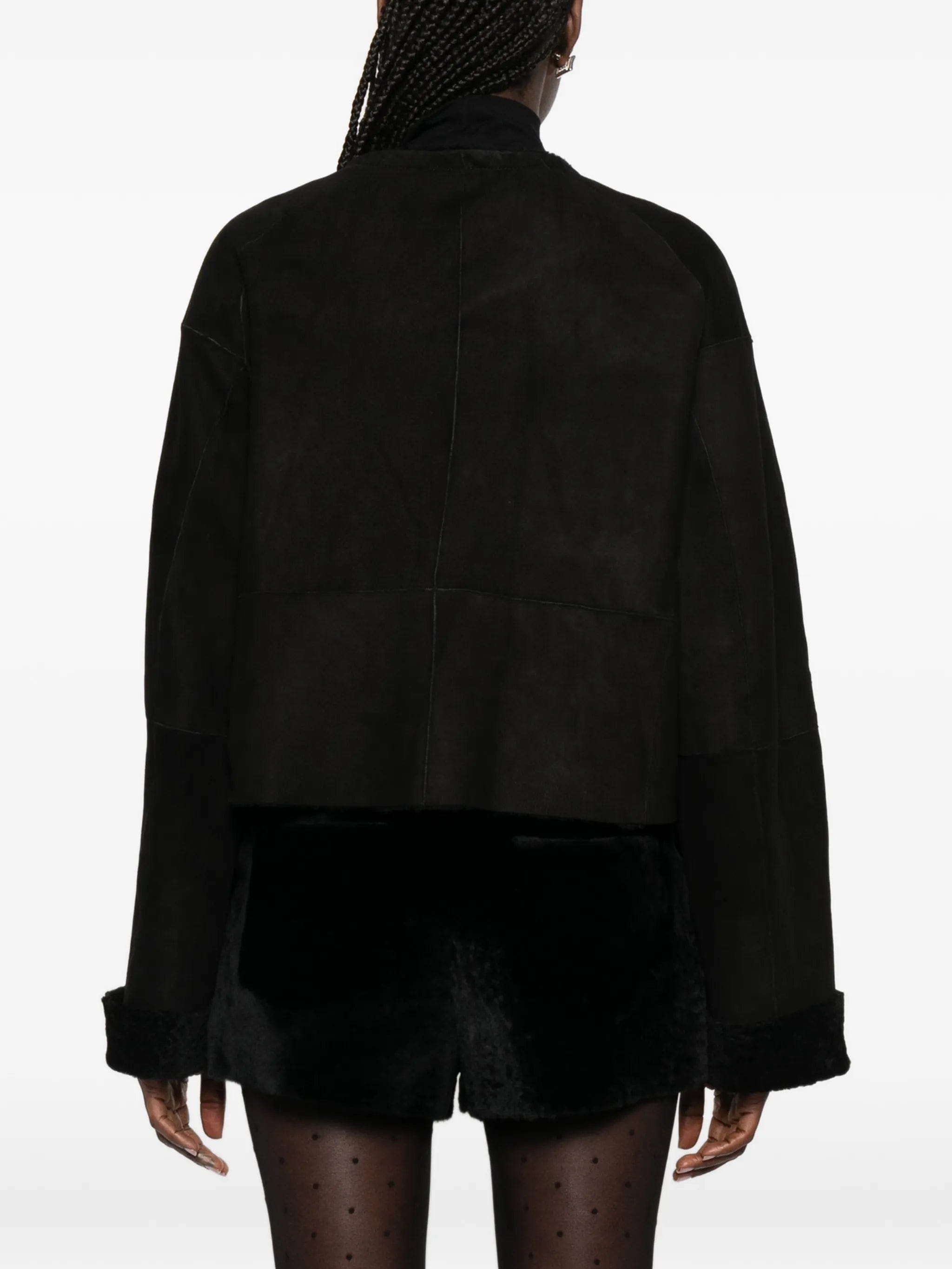 Nour Hammour Willow buttoned leather jacket