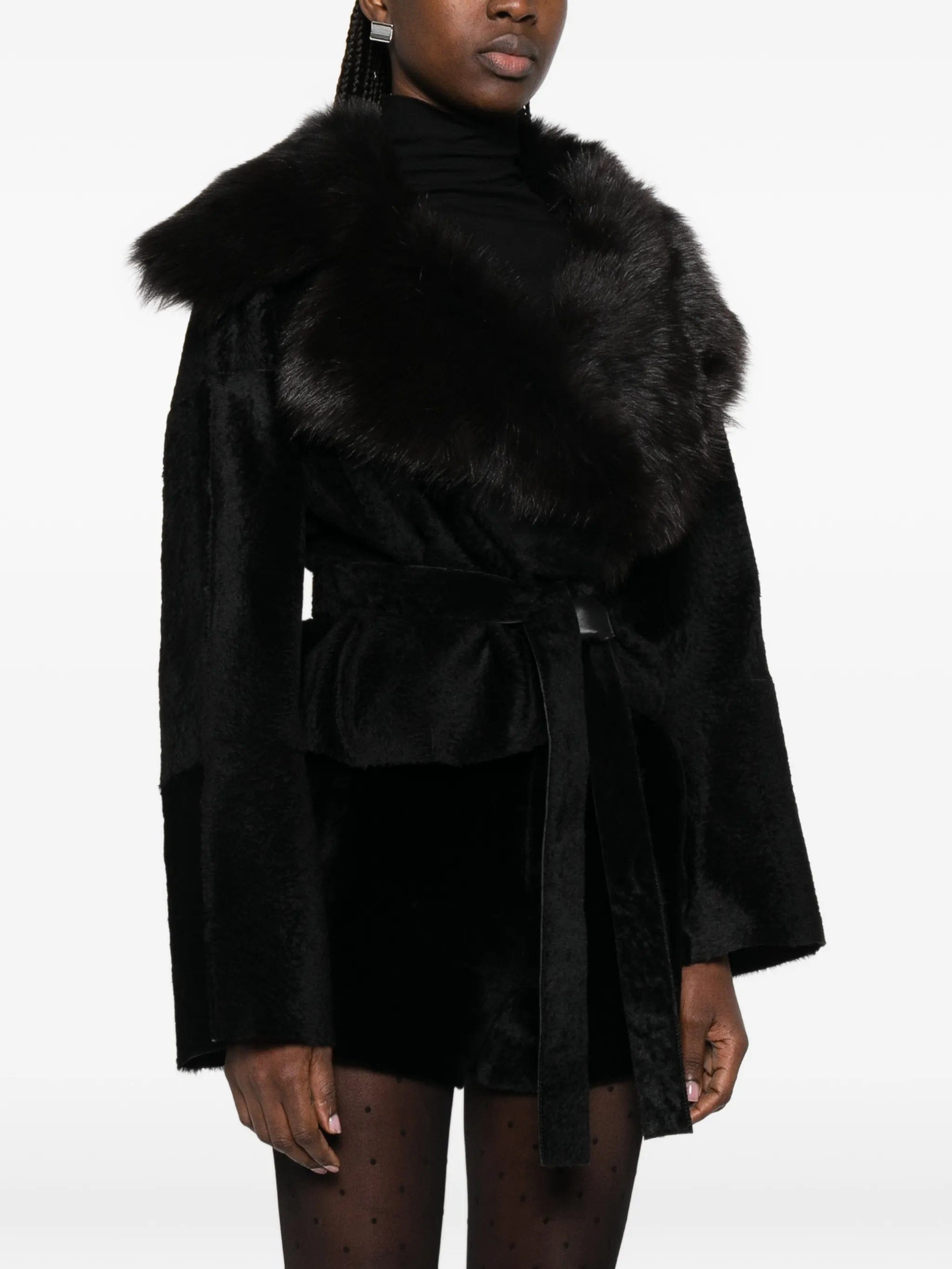 Nour Hammour Renata shearling jacket
