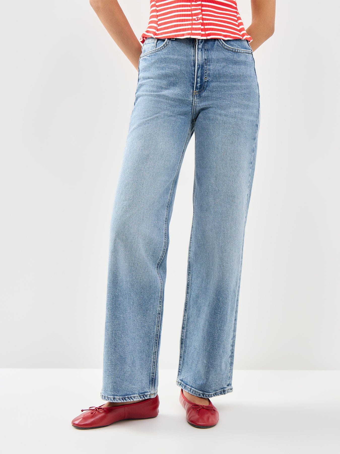 ONLY Juicy High Waist Wide Leg Jeans Blue