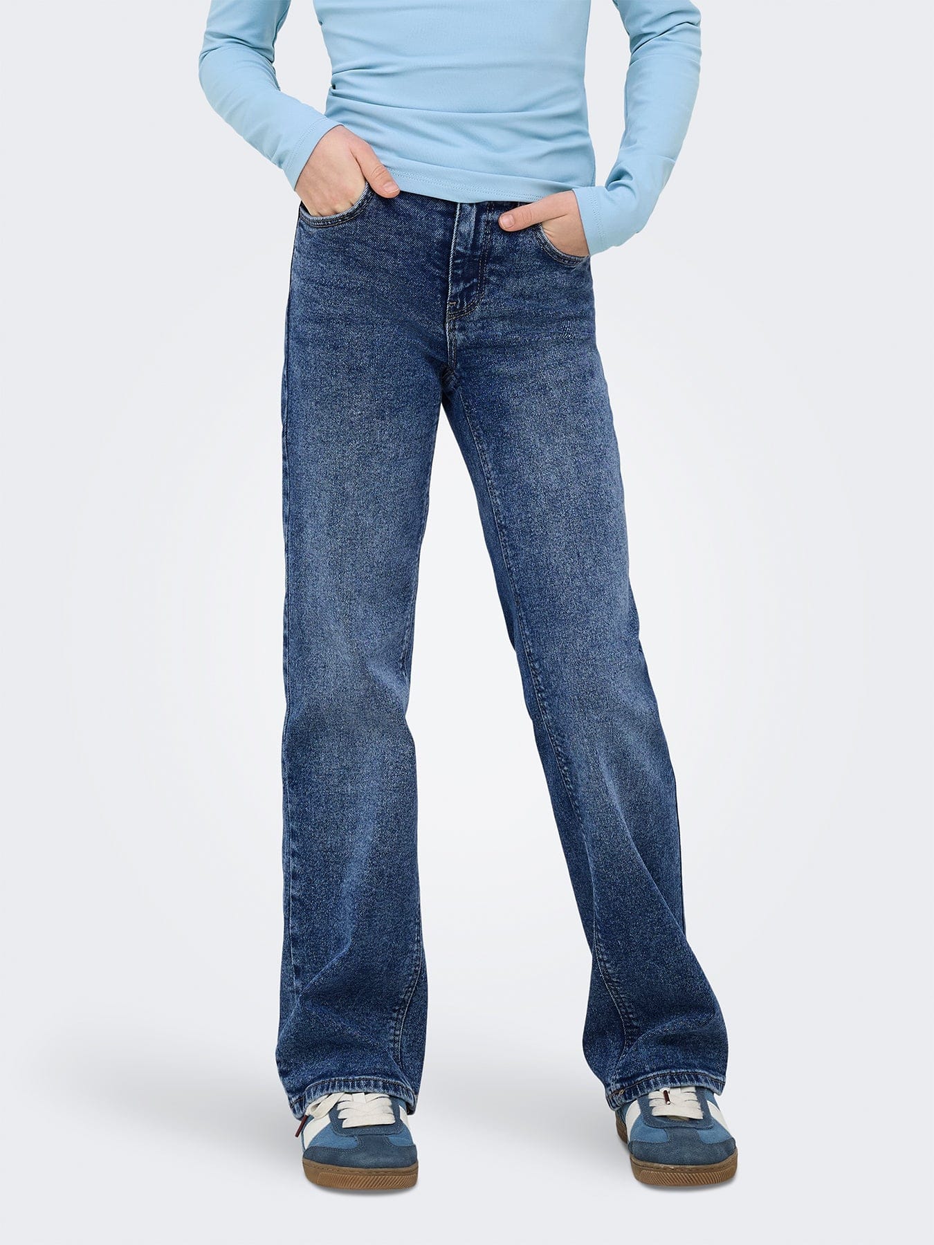ONLY Kids' Juicy Wide Leg Jeans Blue